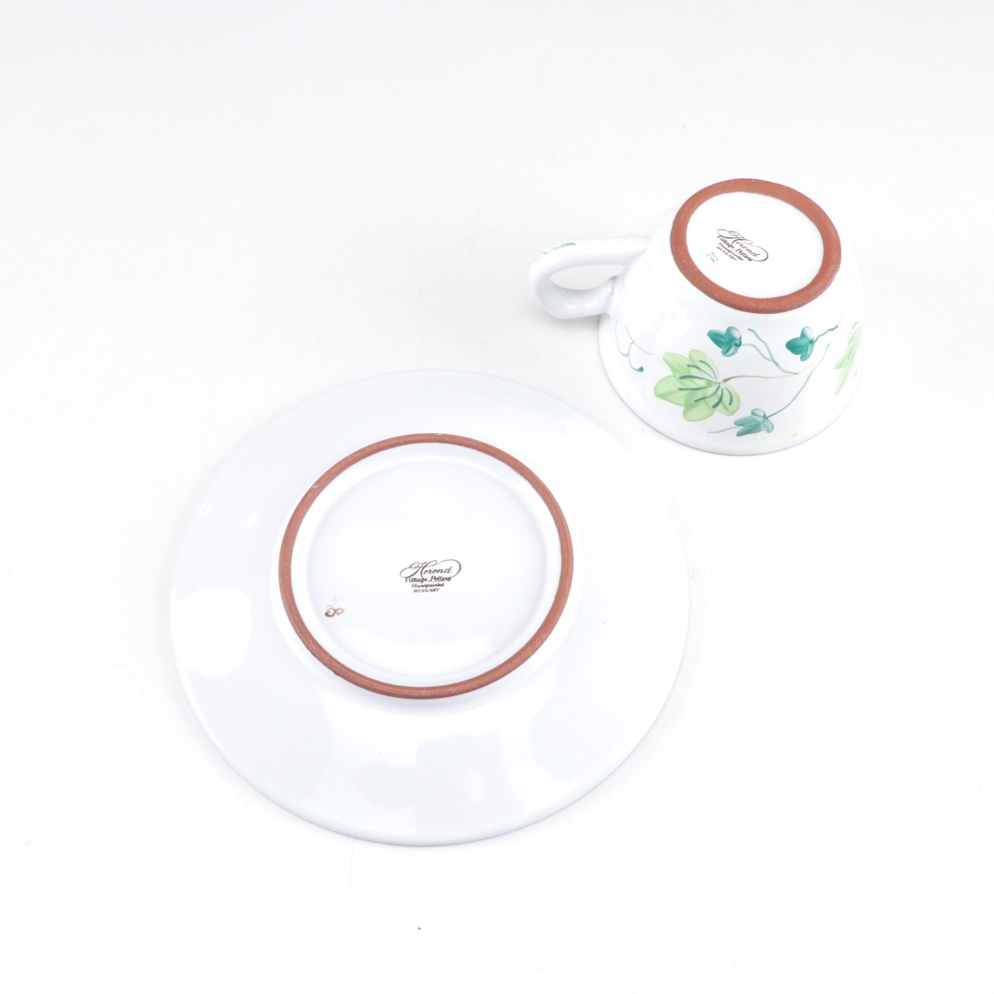 Herend Hand-Painted Leaf and Vine Dinnerware