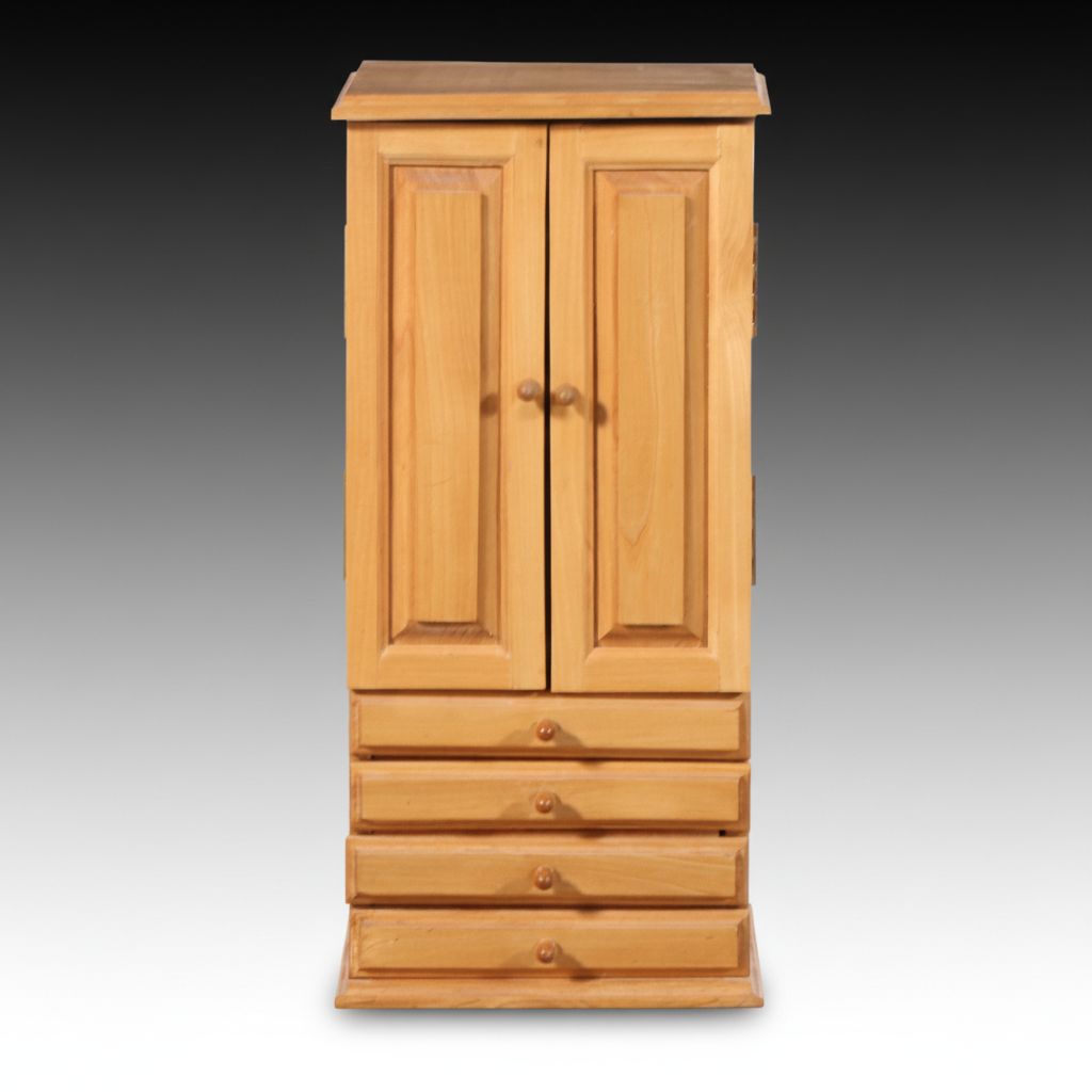 Modern Farmhouse Style Pine Small Cabinet