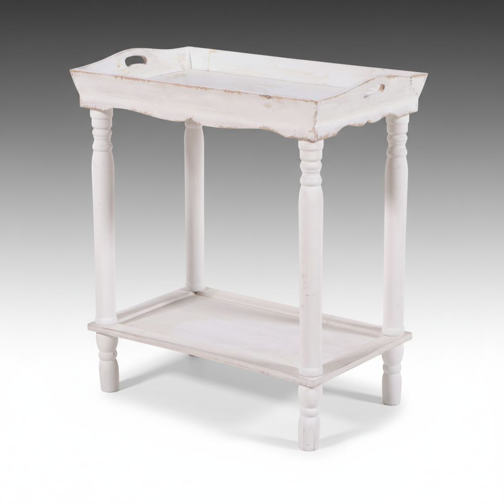 Victorian Style Painted Wood Tray Table