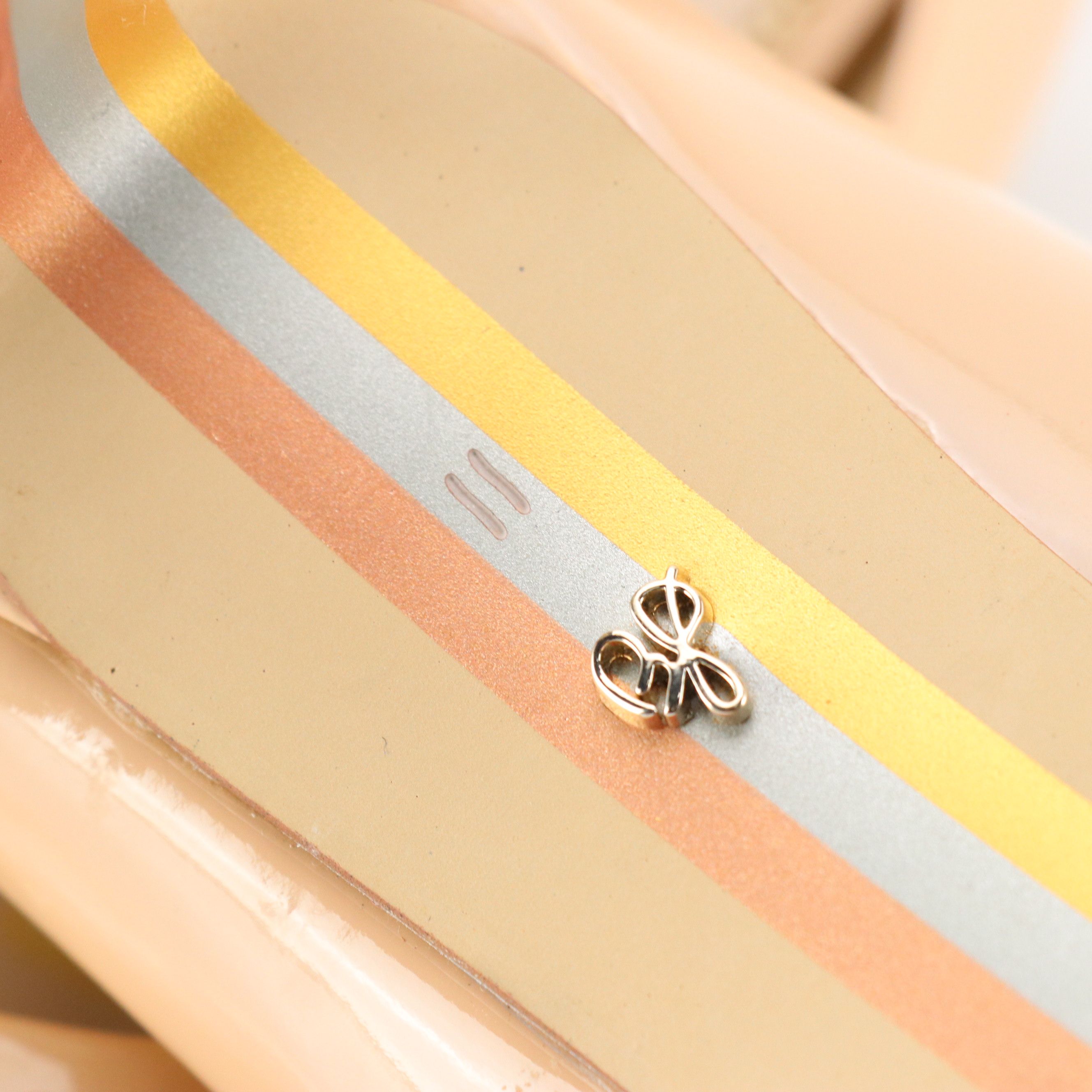 Sam Edelman Dori Kitten Heels in Beige Patent Leather