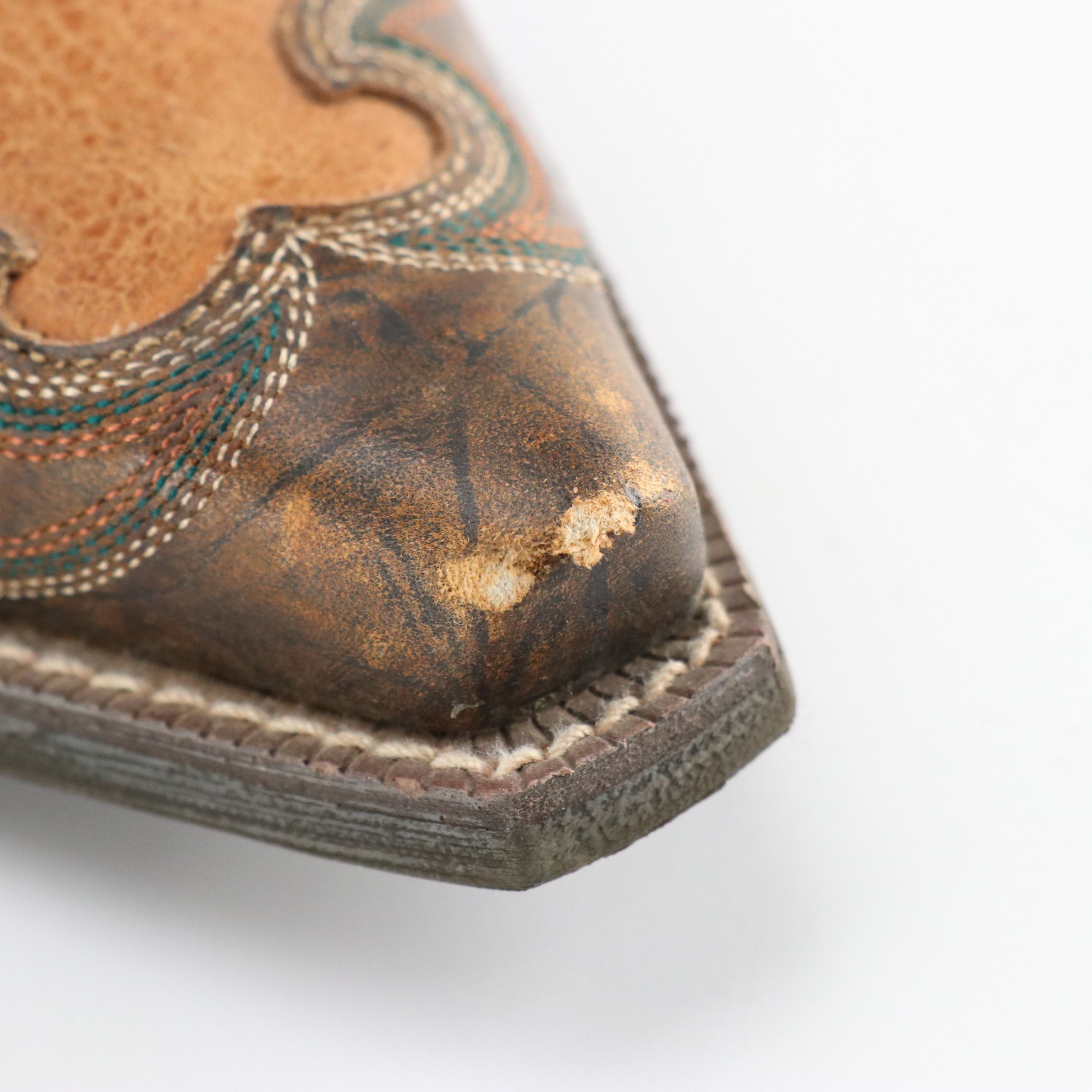 Ariat Snip Toe Western Boots in Bicolor Leather