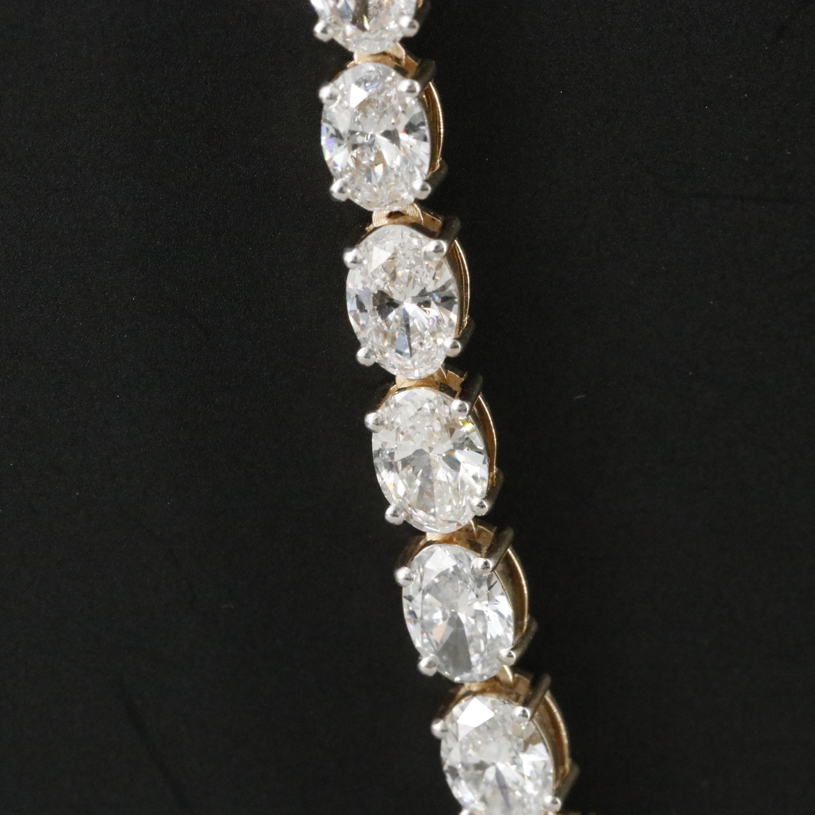14K 21.43 CTW Lab Grown Diamond Line Necklace
