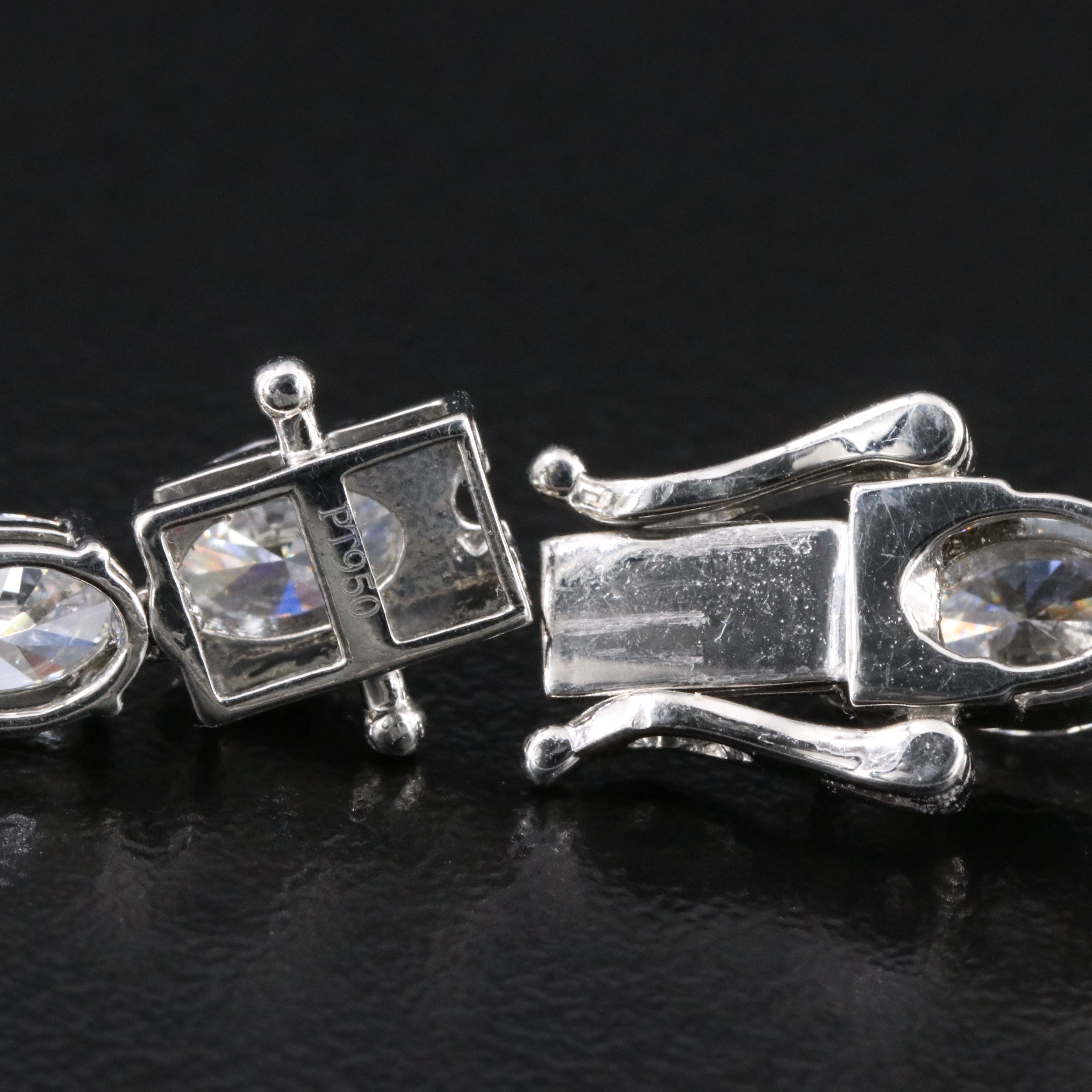 Platinum 35.64 CTW Lab Grown Diamond Line Necklace