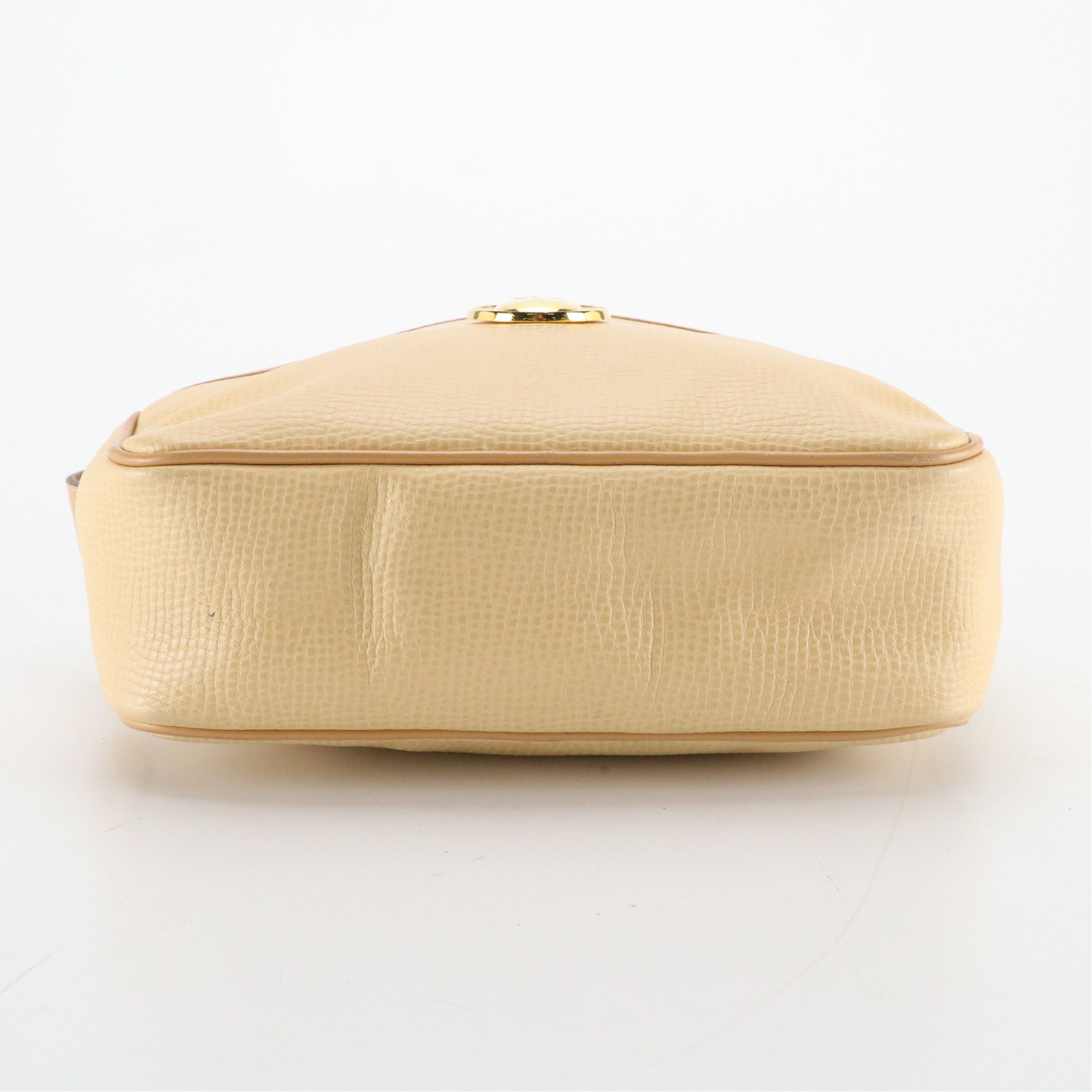 Christian Dior Vintage Buttercream and Beige Leather Crossbody Bag