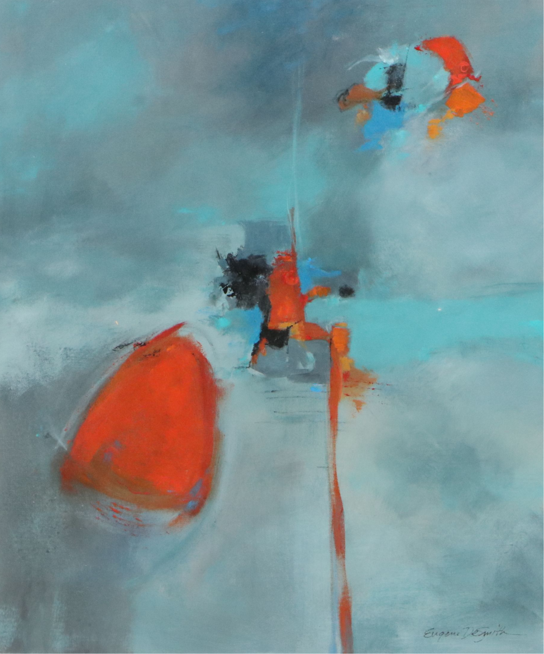 Eugene DeSmith Abstract Acrylic Painting, 2022