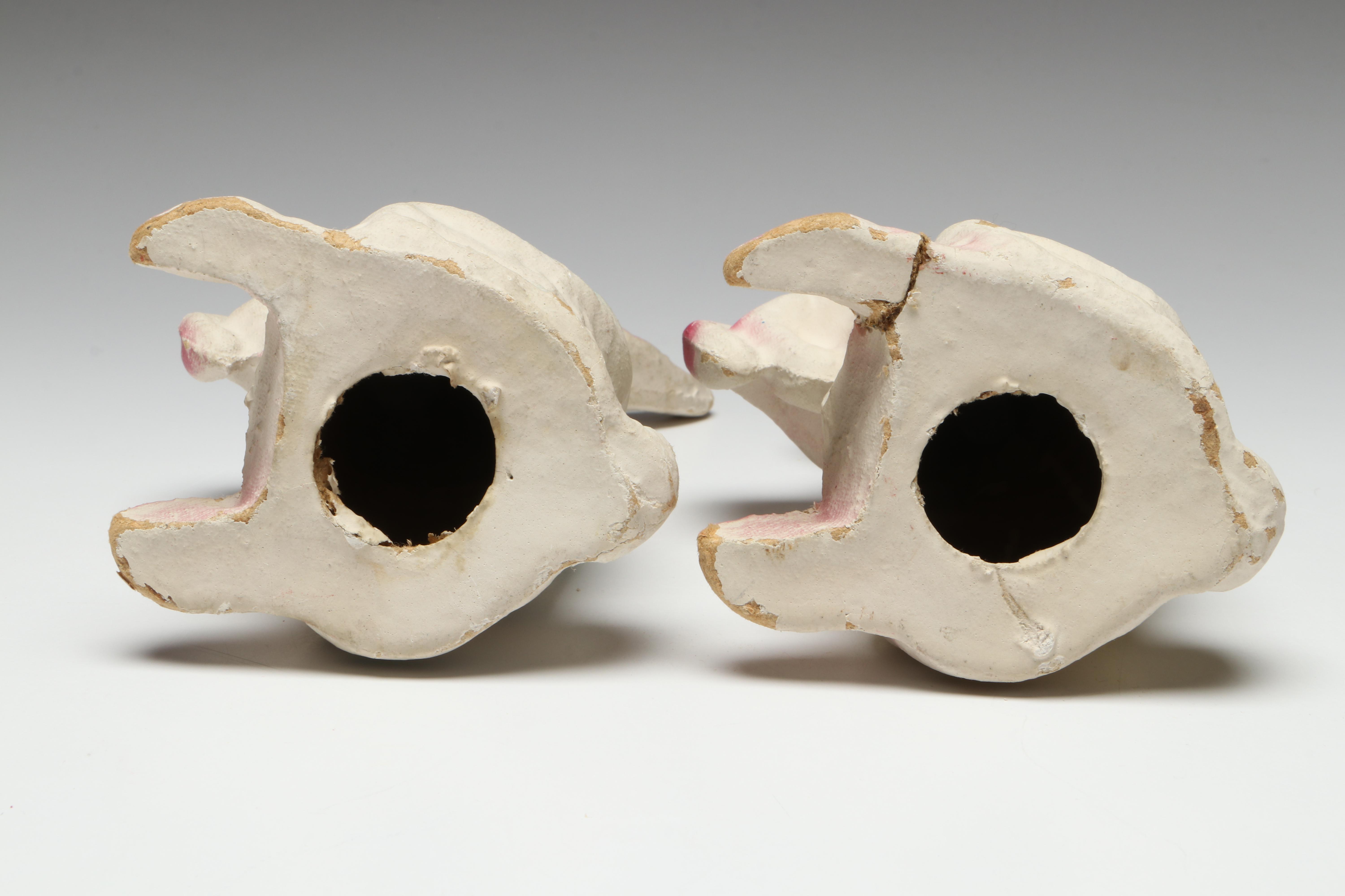 Easter Bunny and Duck Papier-Mâché Candy Containers, Mid-20th Century