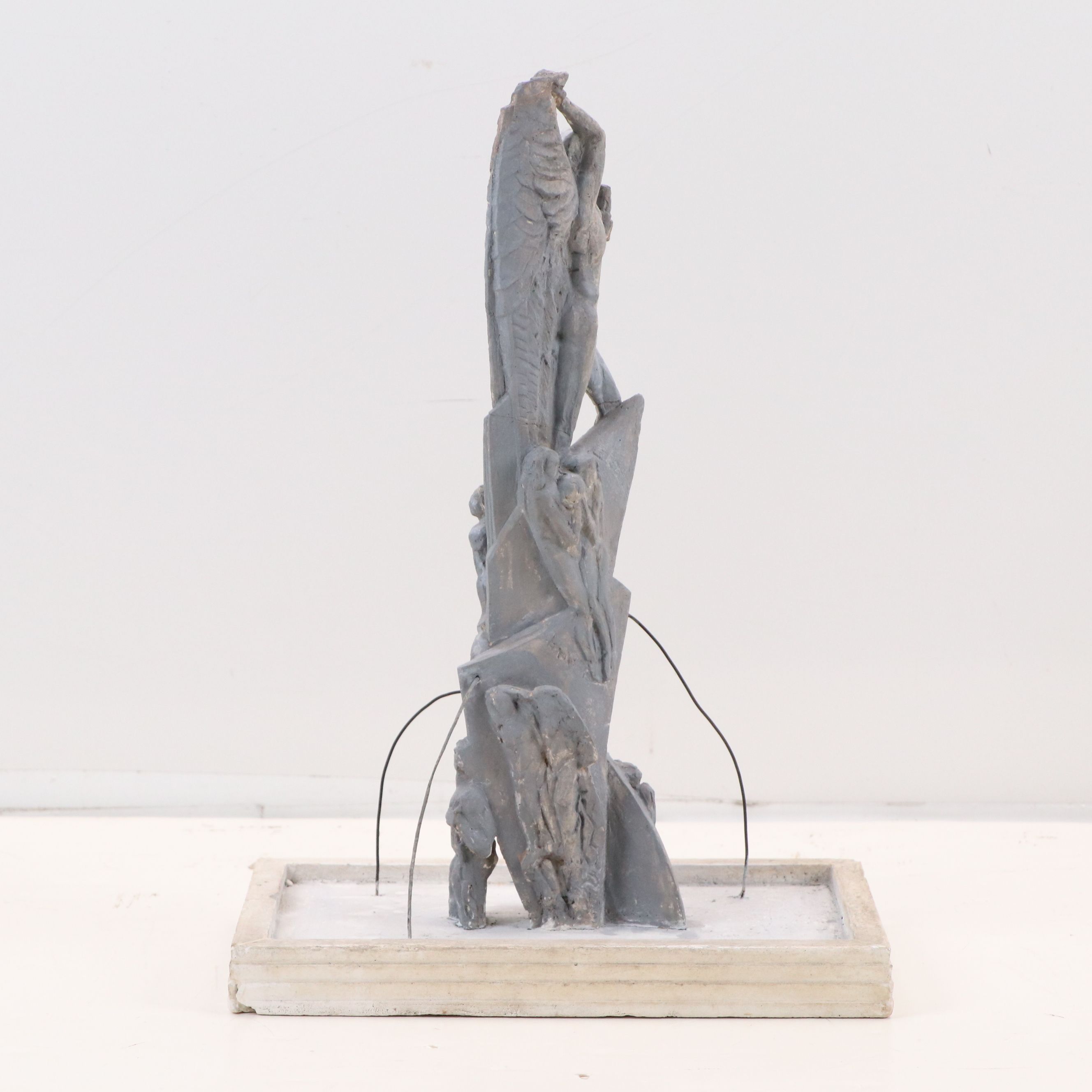 Ivan Meštrović Painted Plaster Model for Fountain, Circa 1940s