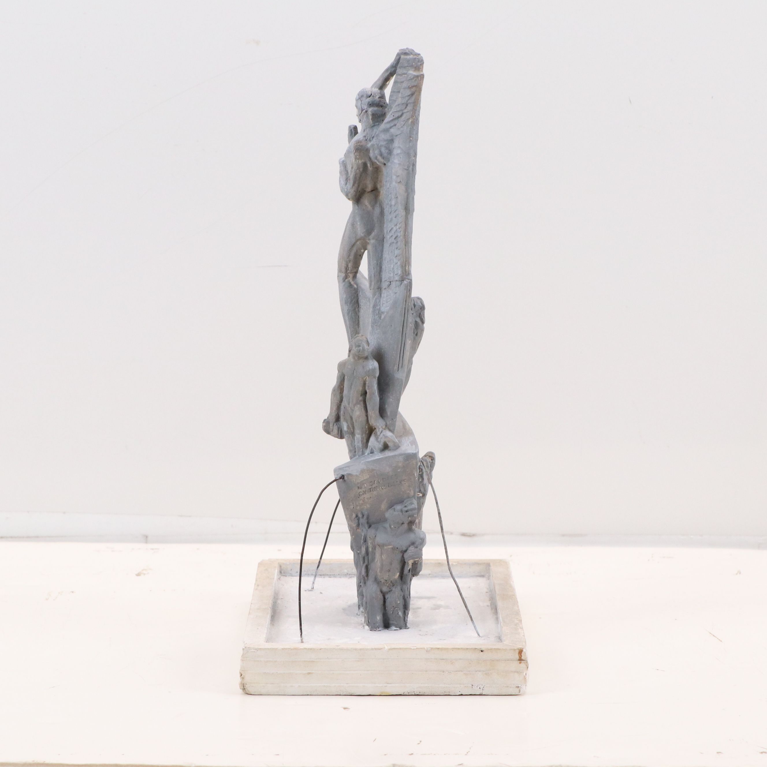 Ivan Meštrović Painted Plaster Model for Fountain, Circa 1940s