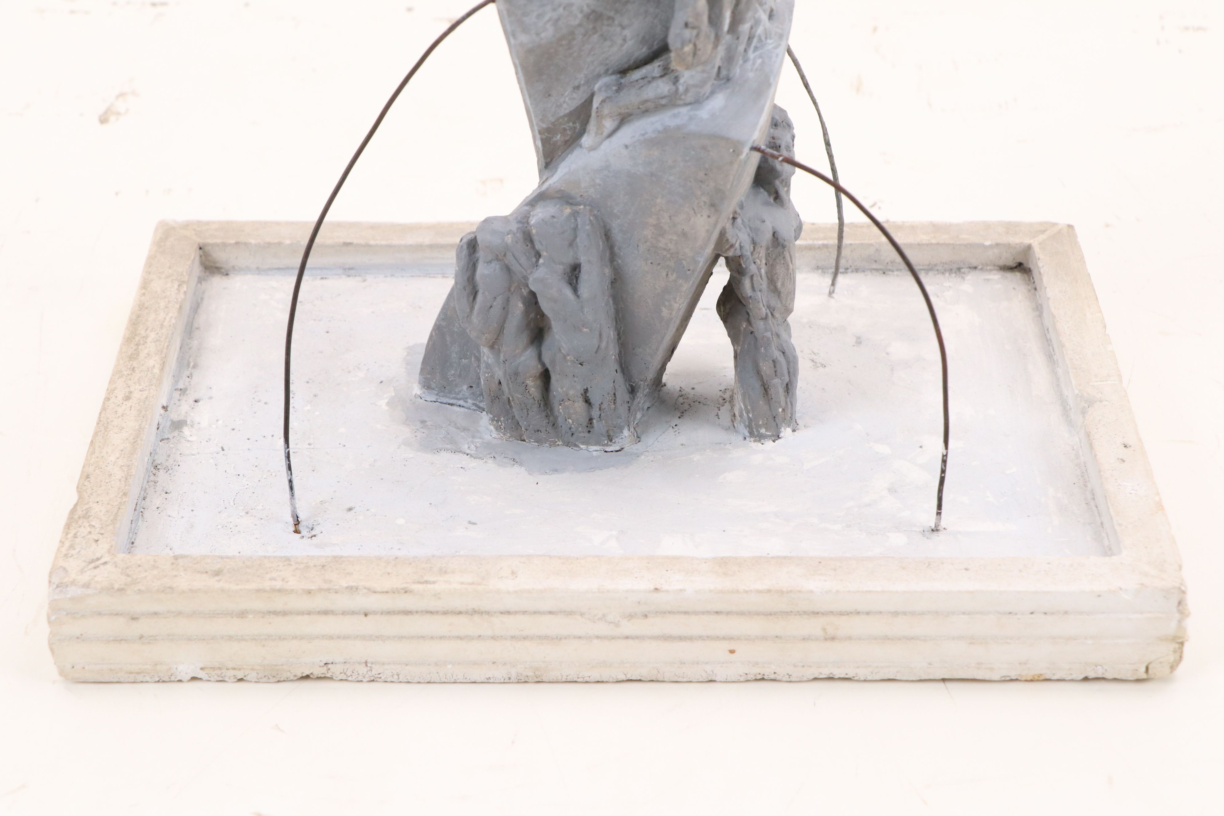 Ivan Meštrović Painted Plaster Model for Fountain, Circa 1940s