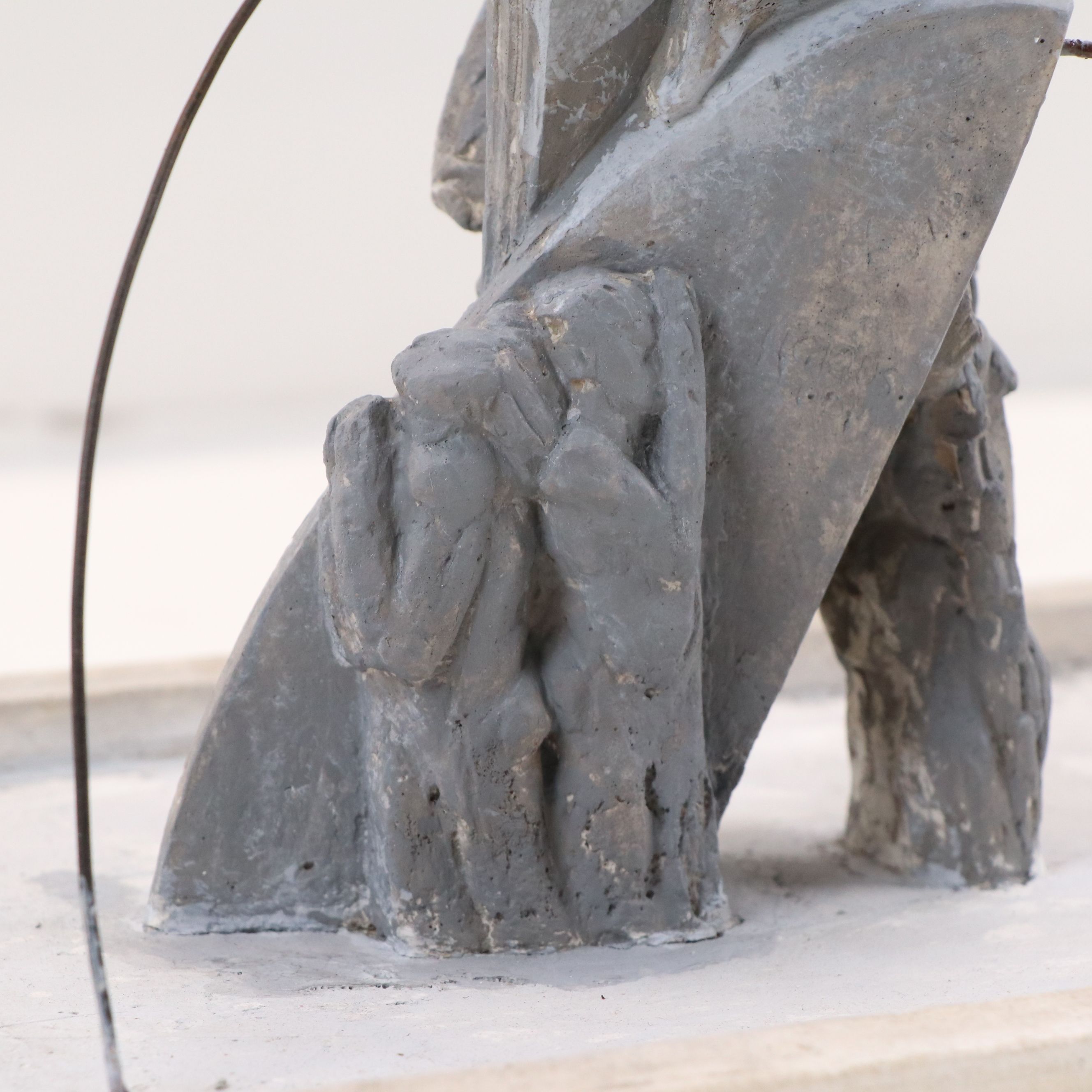 Ivan Meštrović Painted Plaster Model for Fountain, Circa 1940s