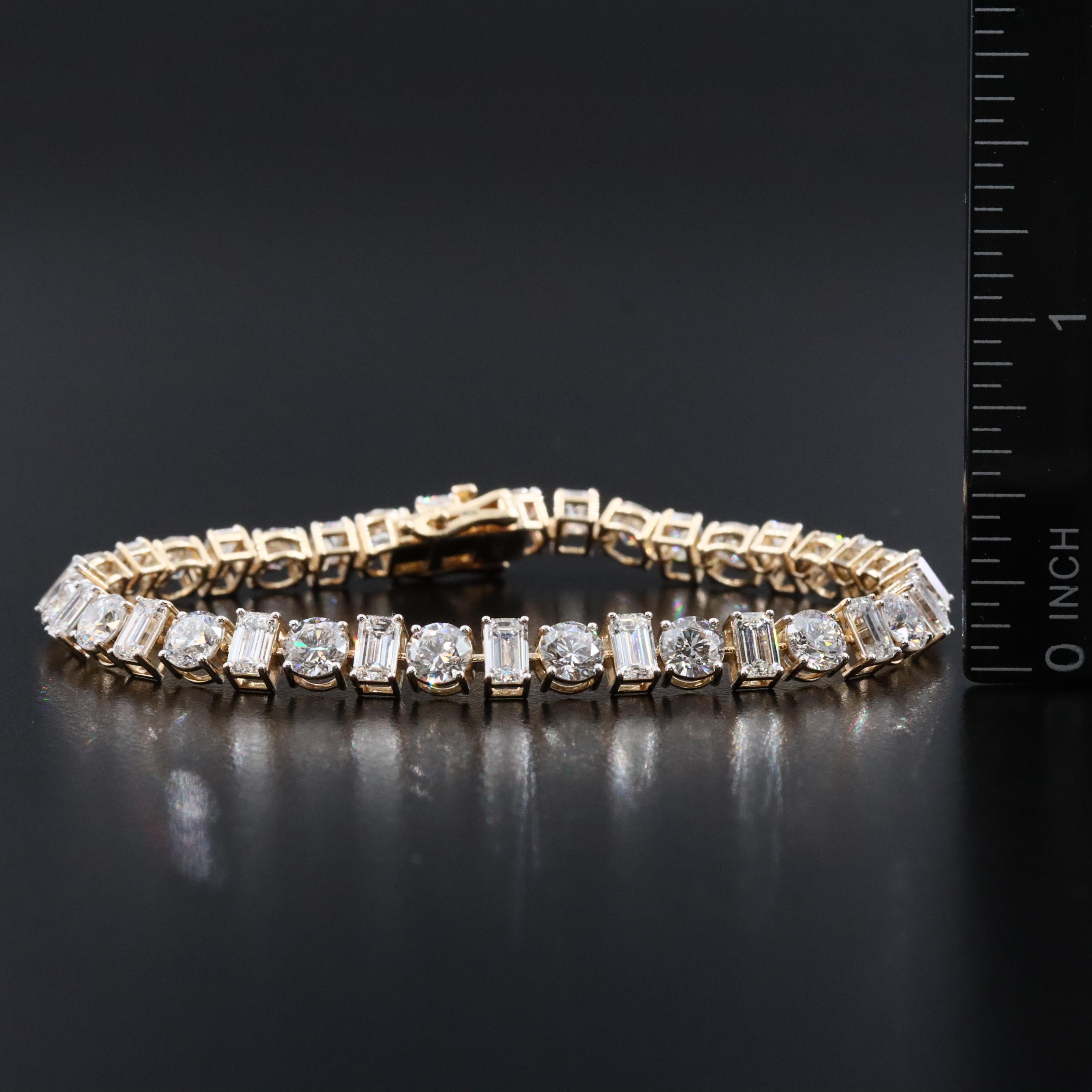 14K 14.54 CTW Lab Grown Diamond Line Bracelet