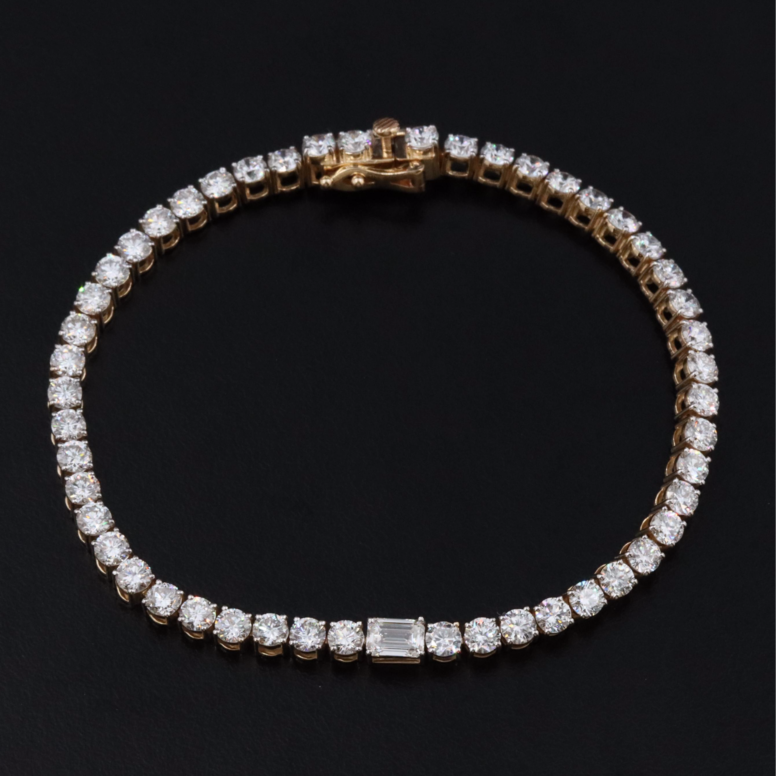 14K 6.33 CTW Lab Grown Diamond Line Bracelet