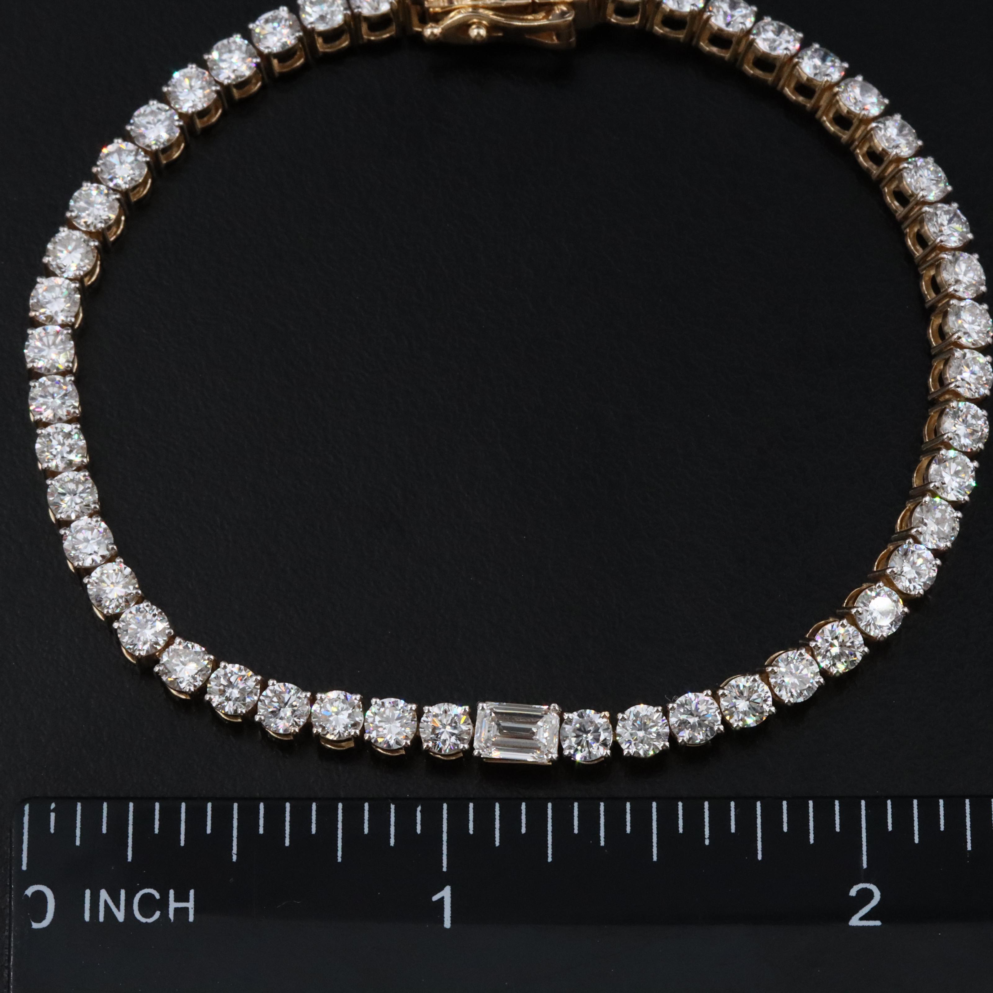 14K 6.33 CTW Lab Grown Diamond Line Bracelet