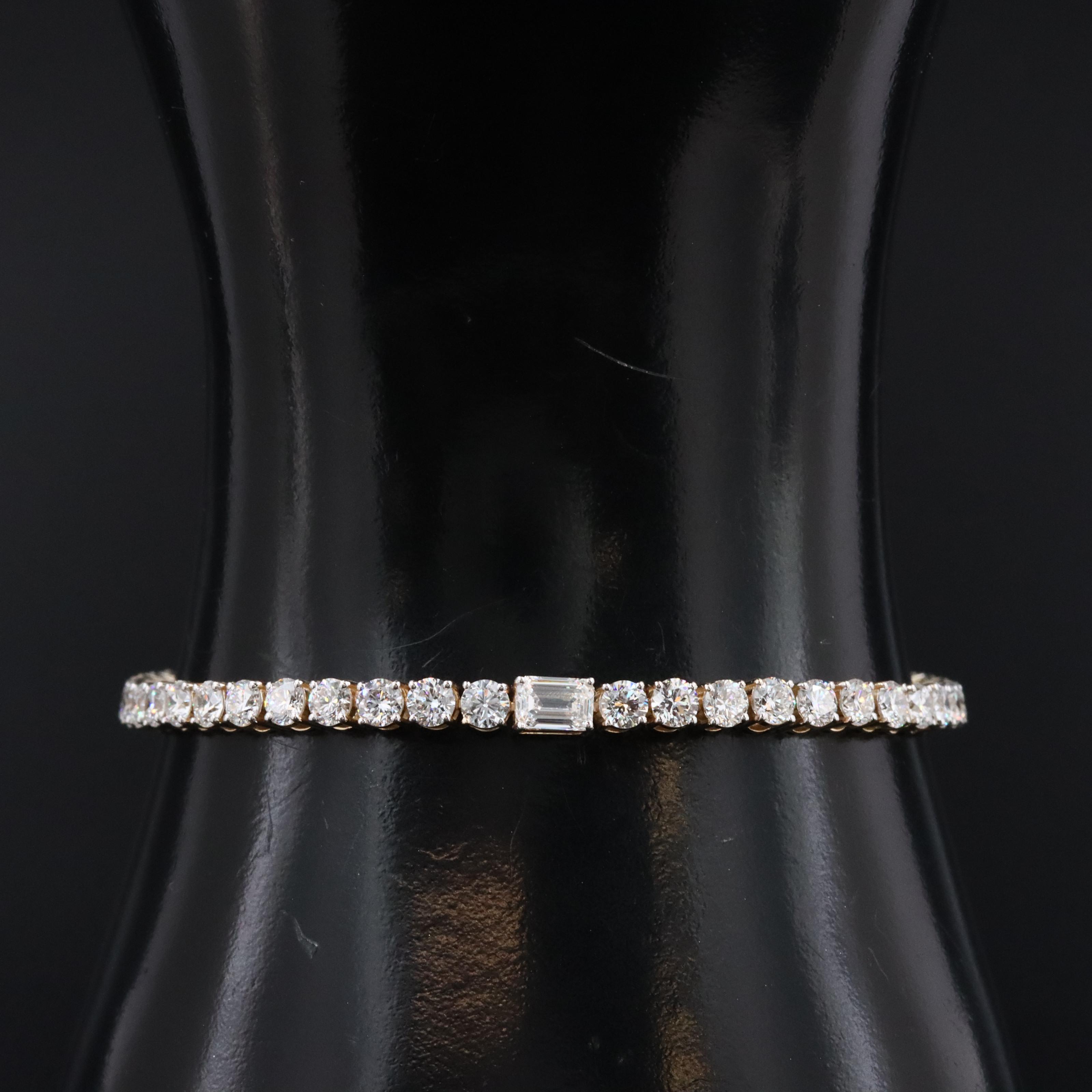 14K 6.33 CTW Lab Grown Diamond Line Bracelet