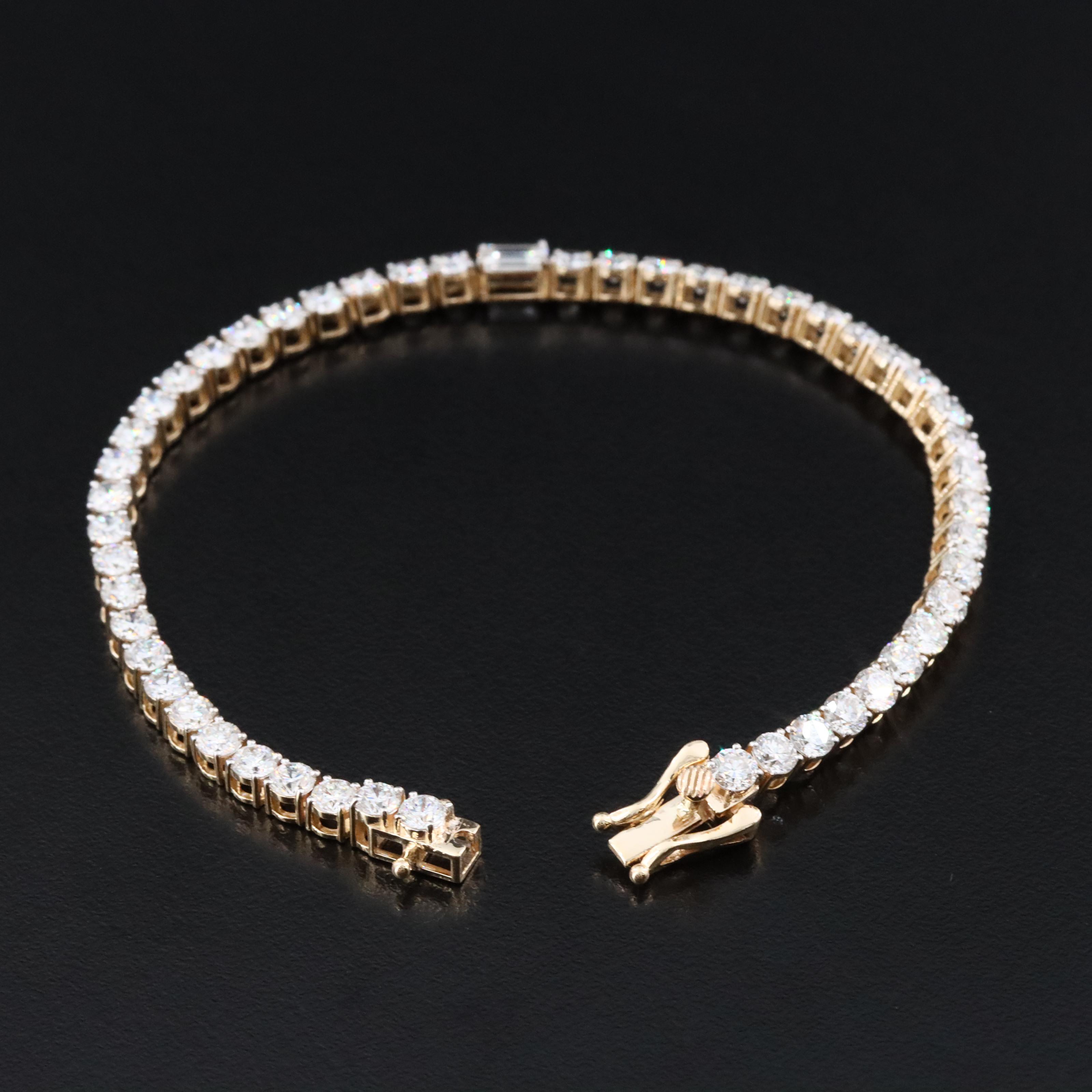 14K 6.33 CTW Lab Grown Diamond Line Bracelet