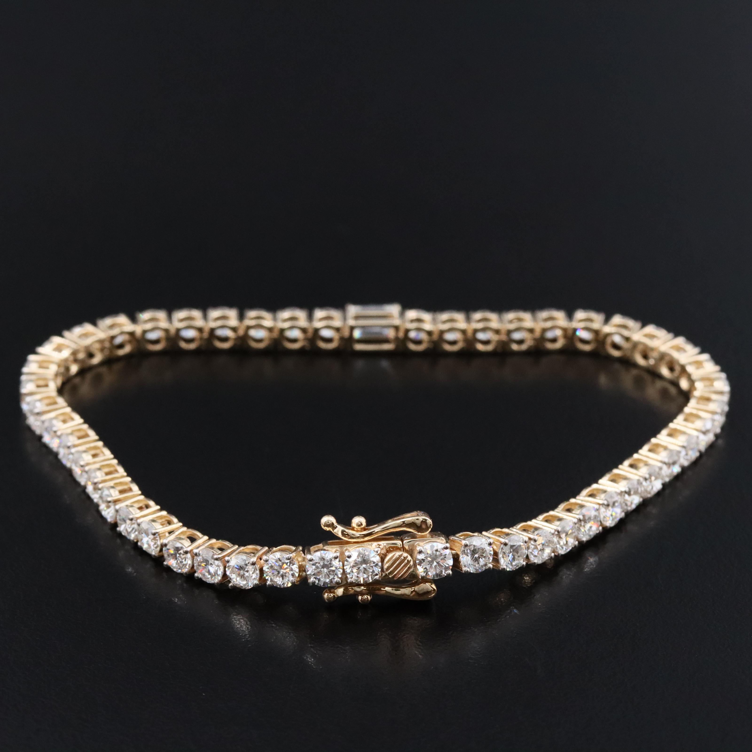 14K 6.33 CTW Lab Grown Diamond Line Bracelet