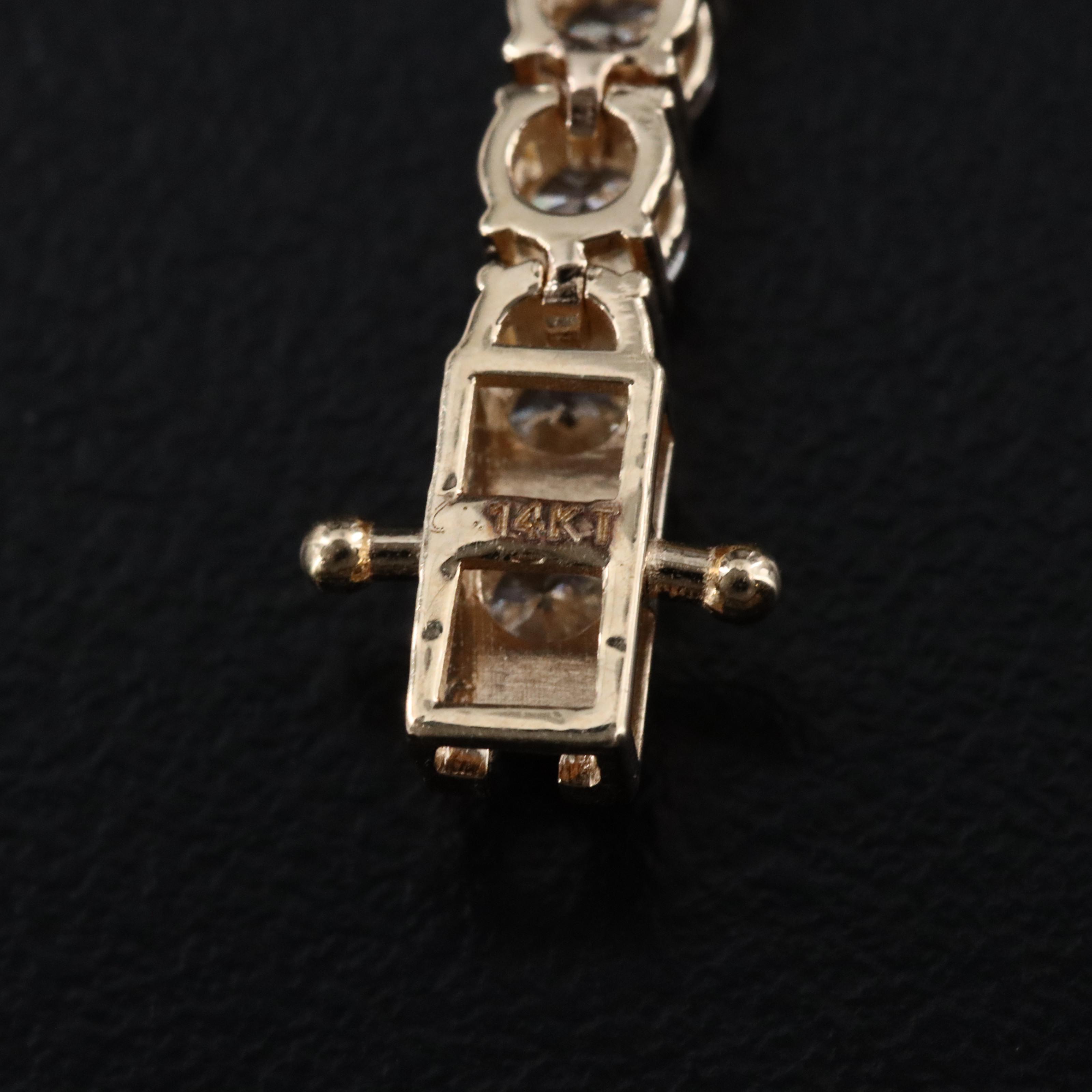 14K 6.33 CTW Lab Grown Diamond Line Bracelet