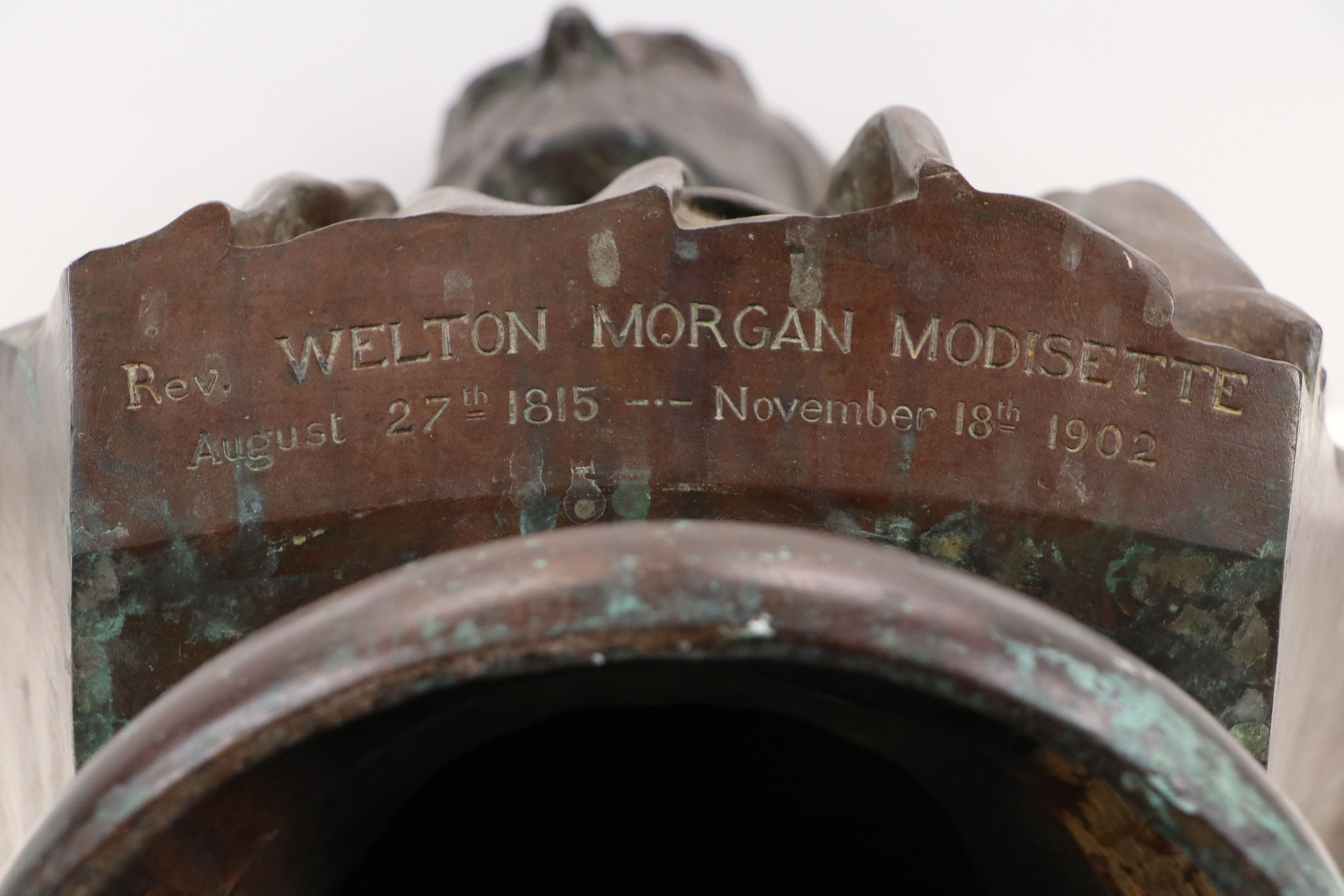 Charles A. Grafley, Bronze Bust of Rev. Welton Morgan Modisette, 19th C.