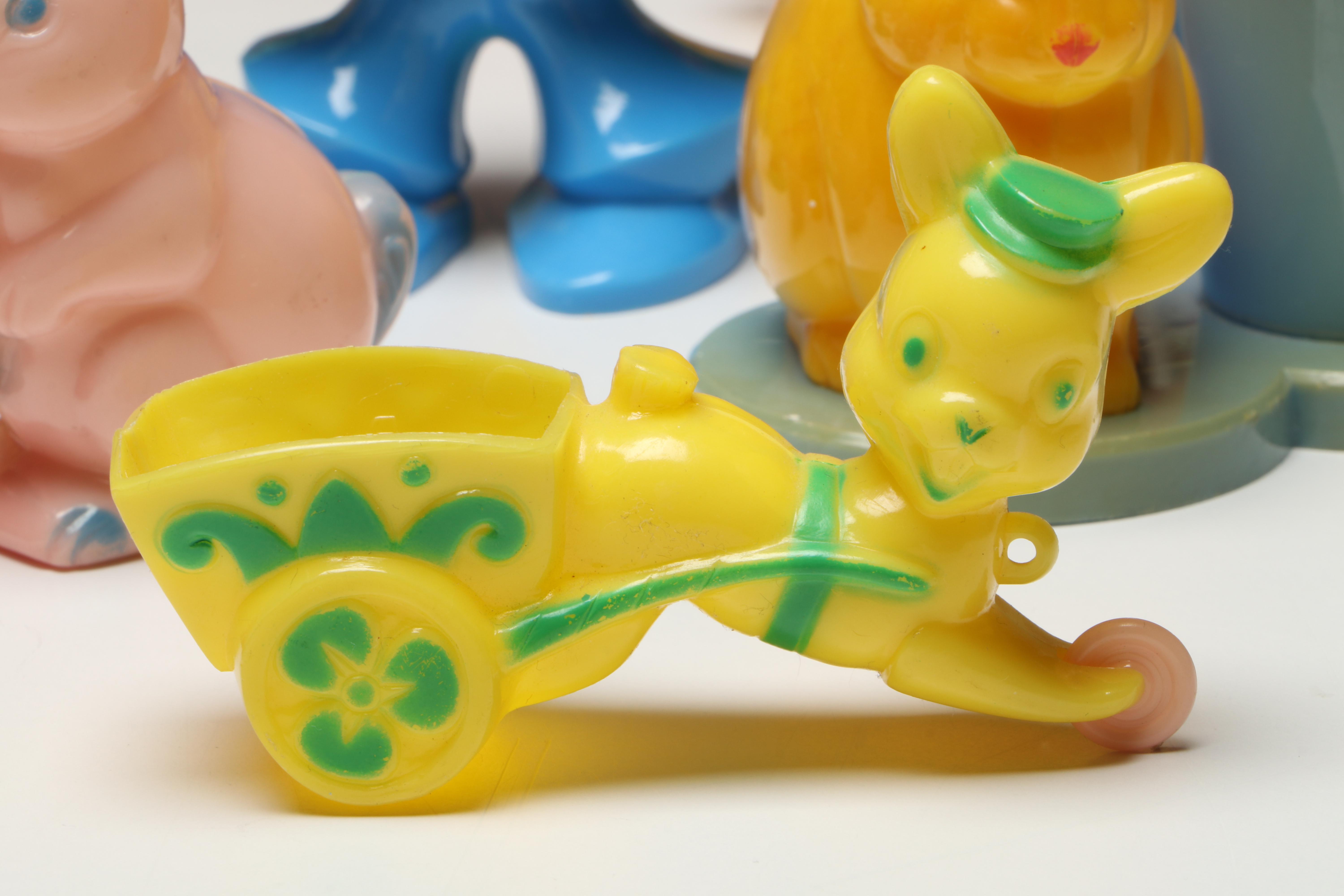 Knickerbocker, Ideal with Other Plastic Easter Toys, Candy Containers and More