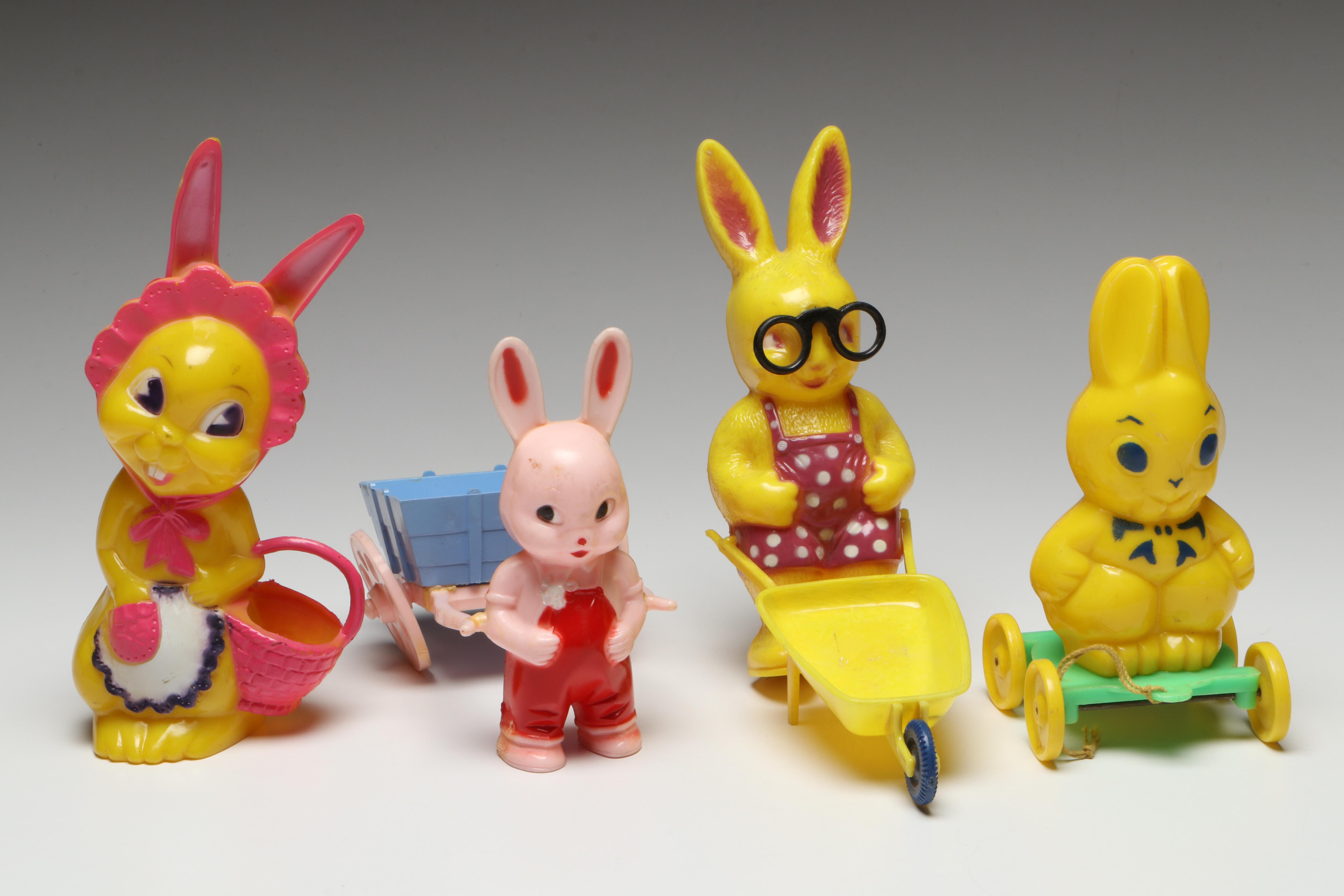 Knickerbocker, Ideal with Other Plastic Easter Toys, Candy Containers and More