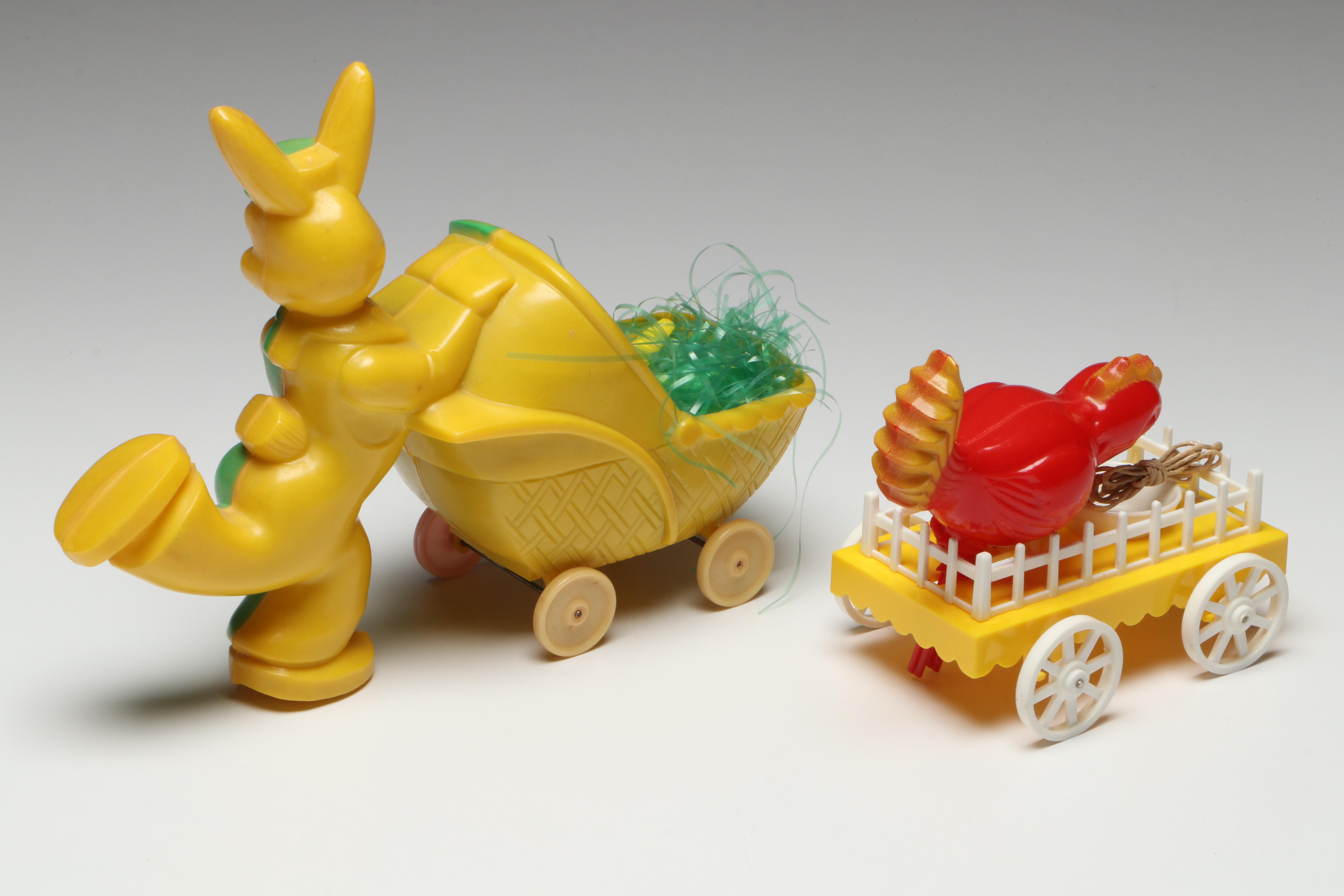 Knickerbocker, Ideal with Other Plastic Easter Toys, Candy Containers and More