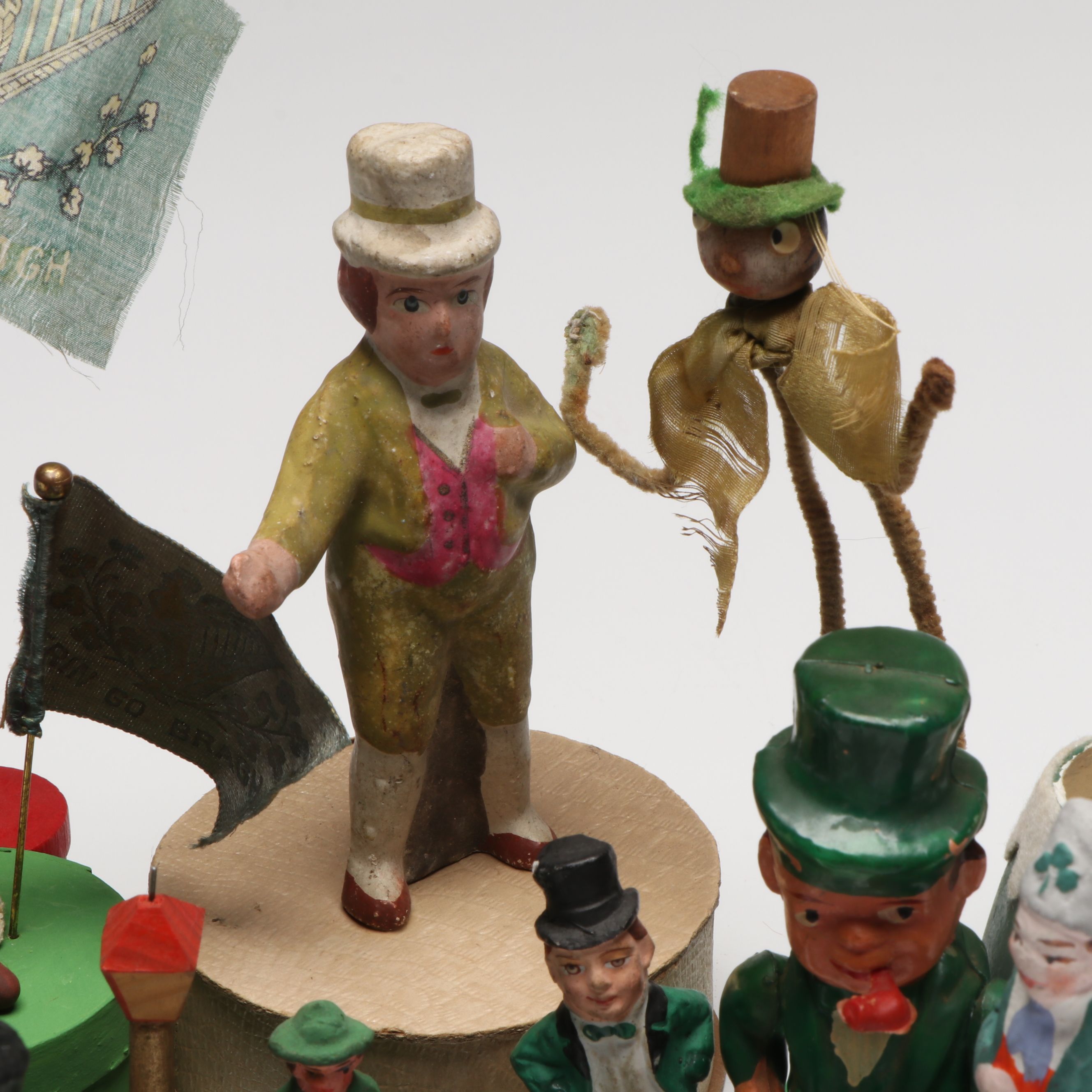 German with Other Papier-Mâché Saint Patrick's Day Candy Containers and Figures