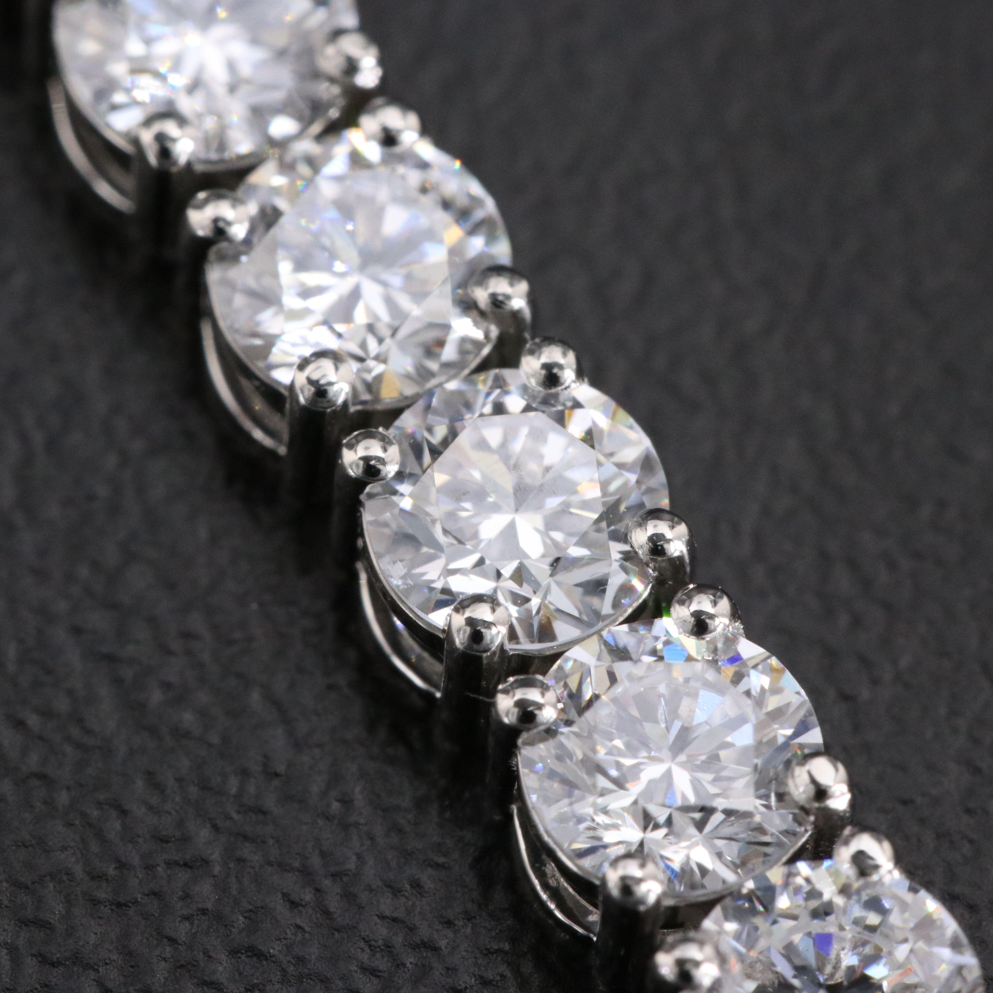 Platinum 14.48 CTW Lab Grown Diamond Line Bracelet
