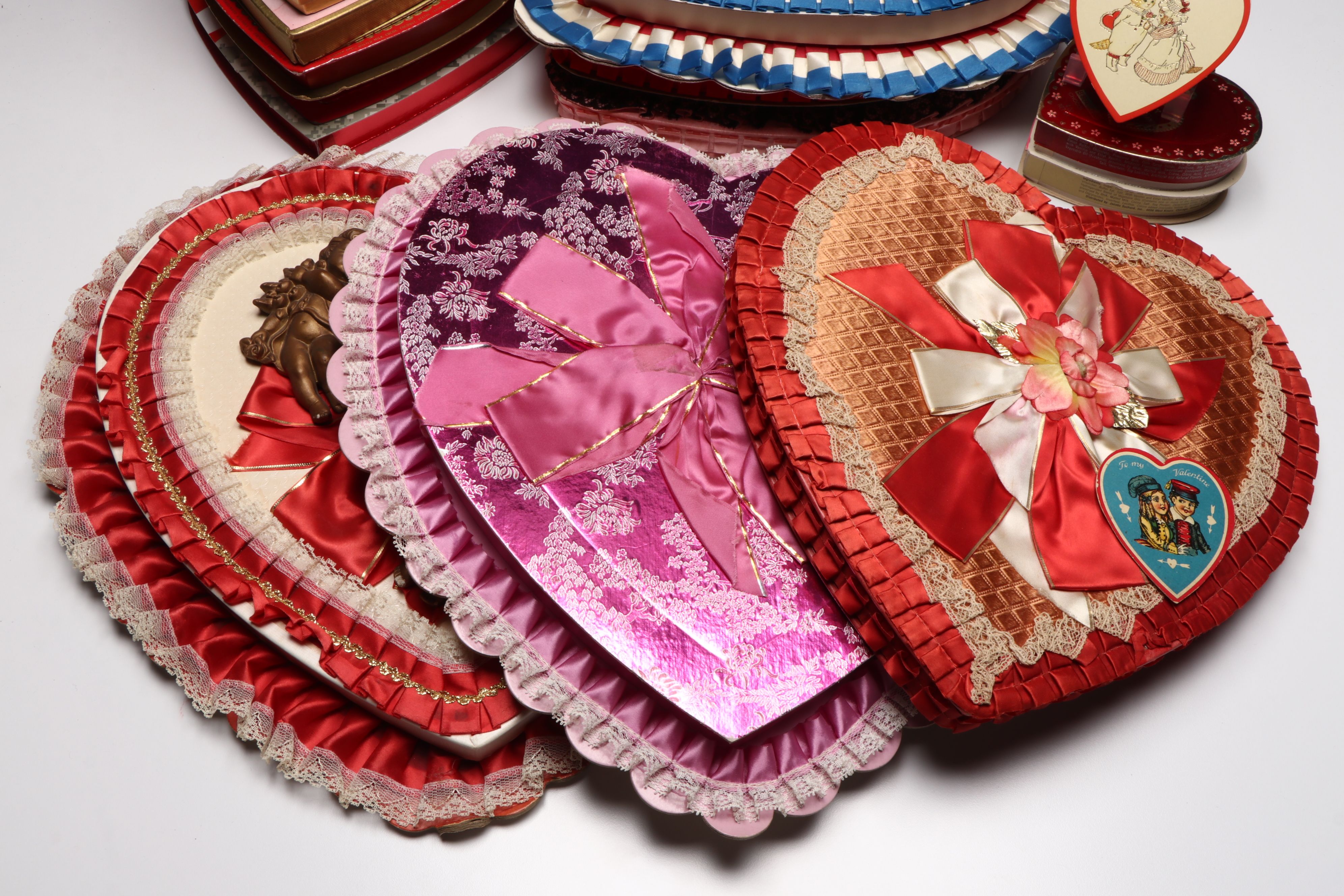 Vintage Ribbon and Lace Valentine's Day Chocolate Boxes and More