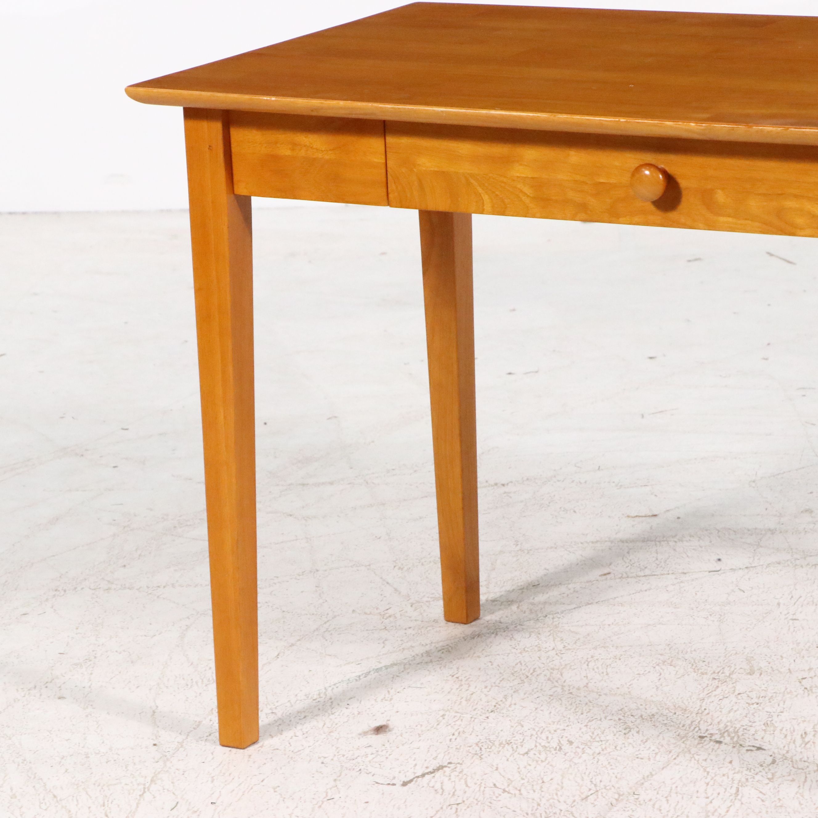Shaker Style Honey Maple Finish Single Drawer Writing Table