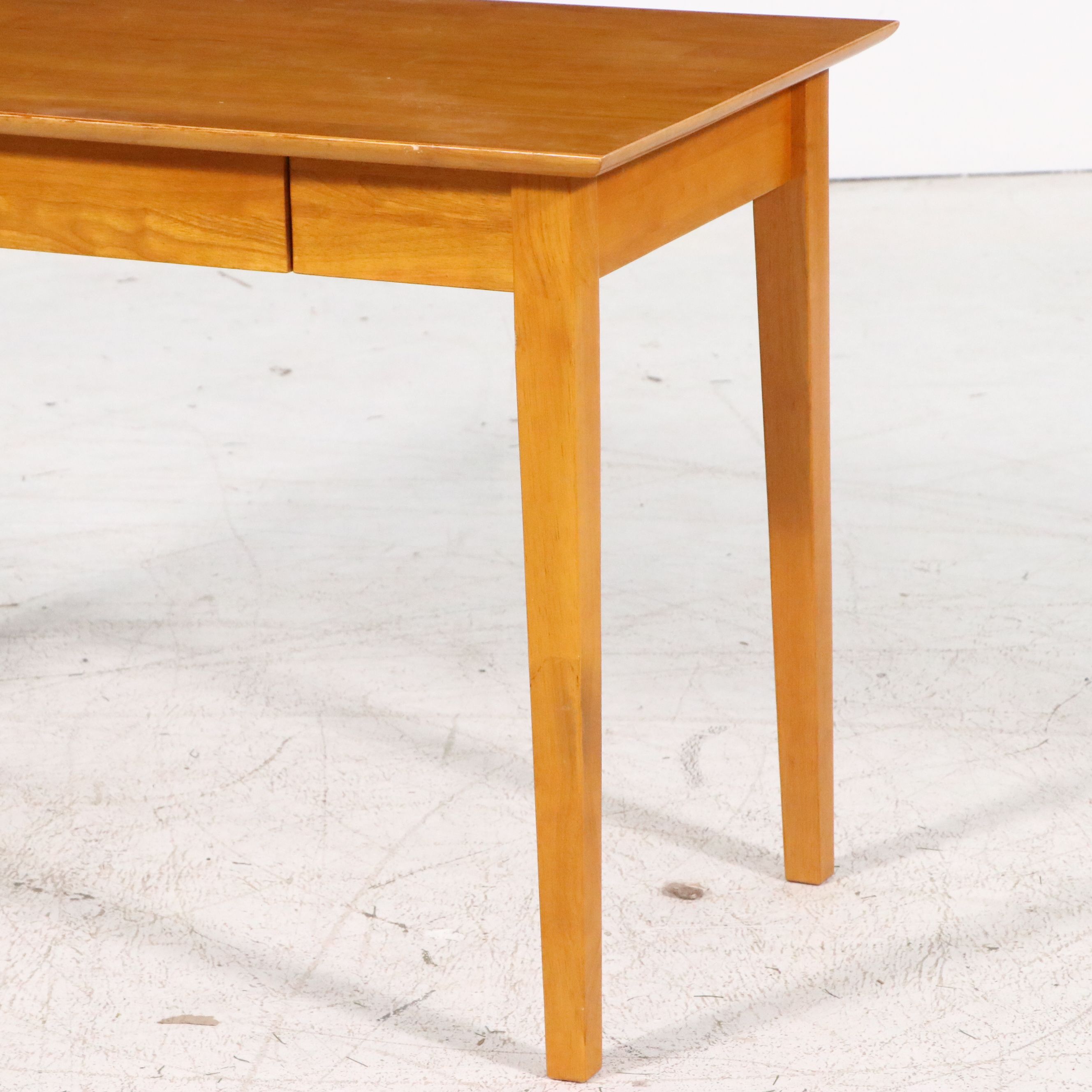 Shaker Style Honey Maple Finish Single Drawer Writing Table