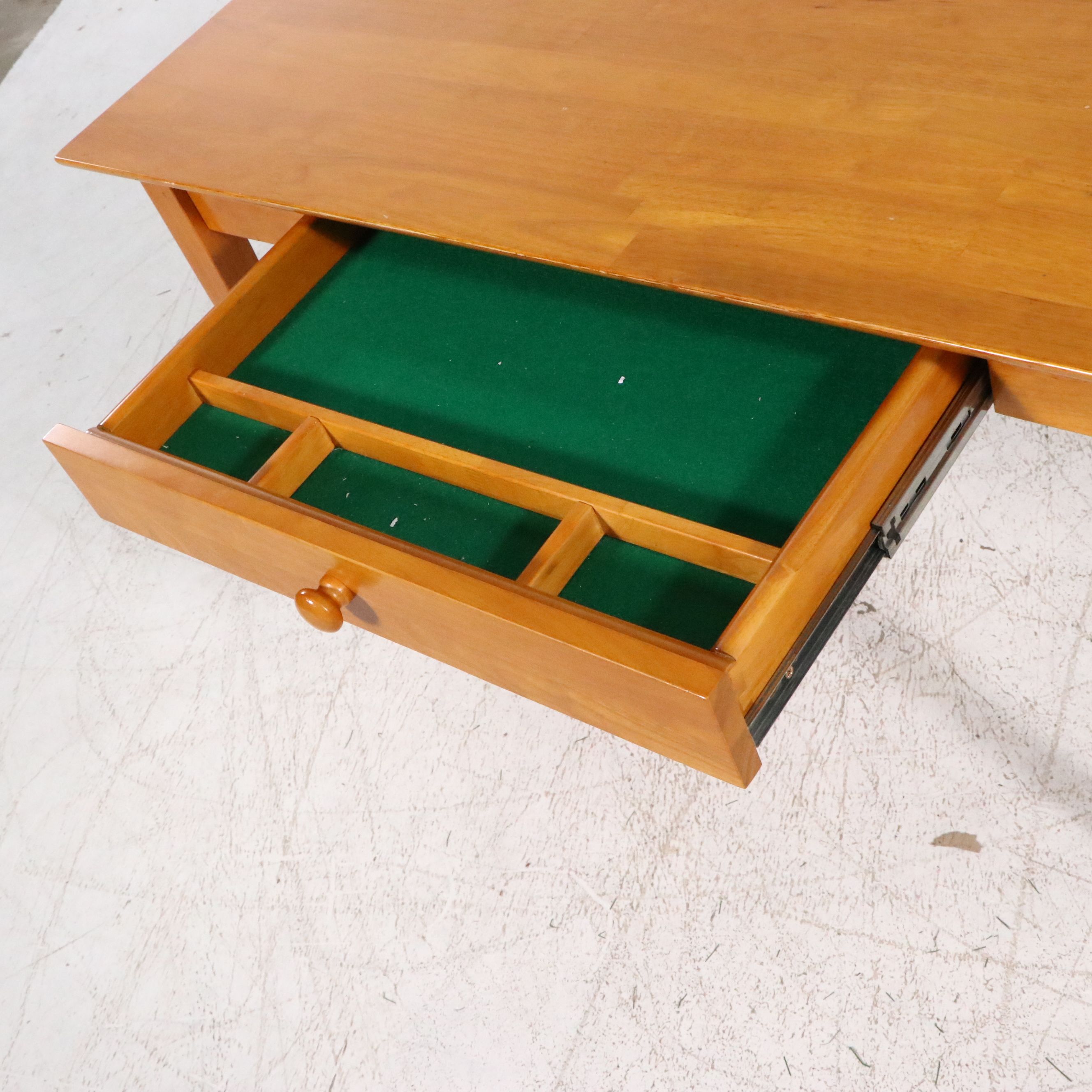 Shaker Style Honey Maple Finish Single Drawer Writing Table