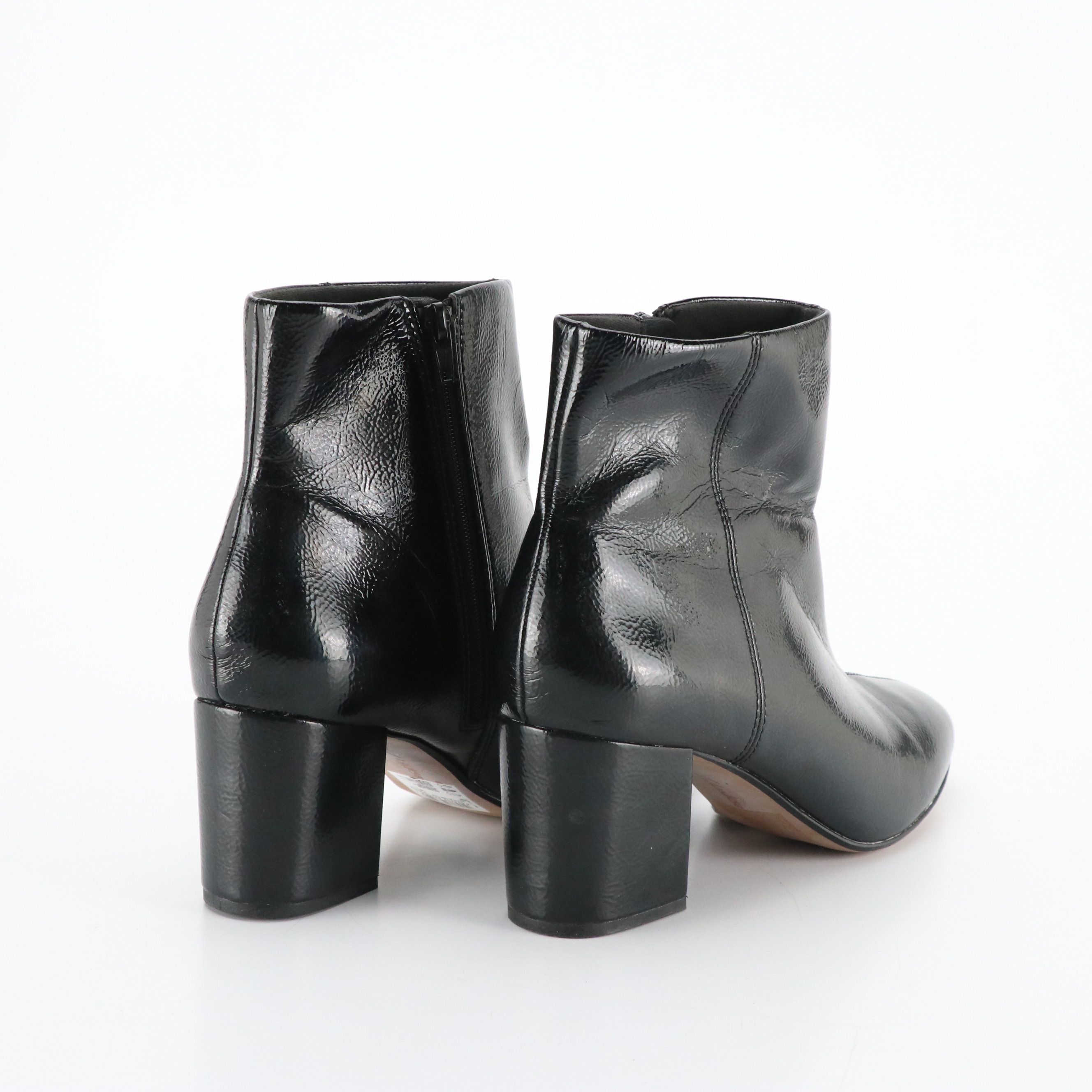 Clarks Chantelle Stone Zip Ankle Boots in Faux Leather