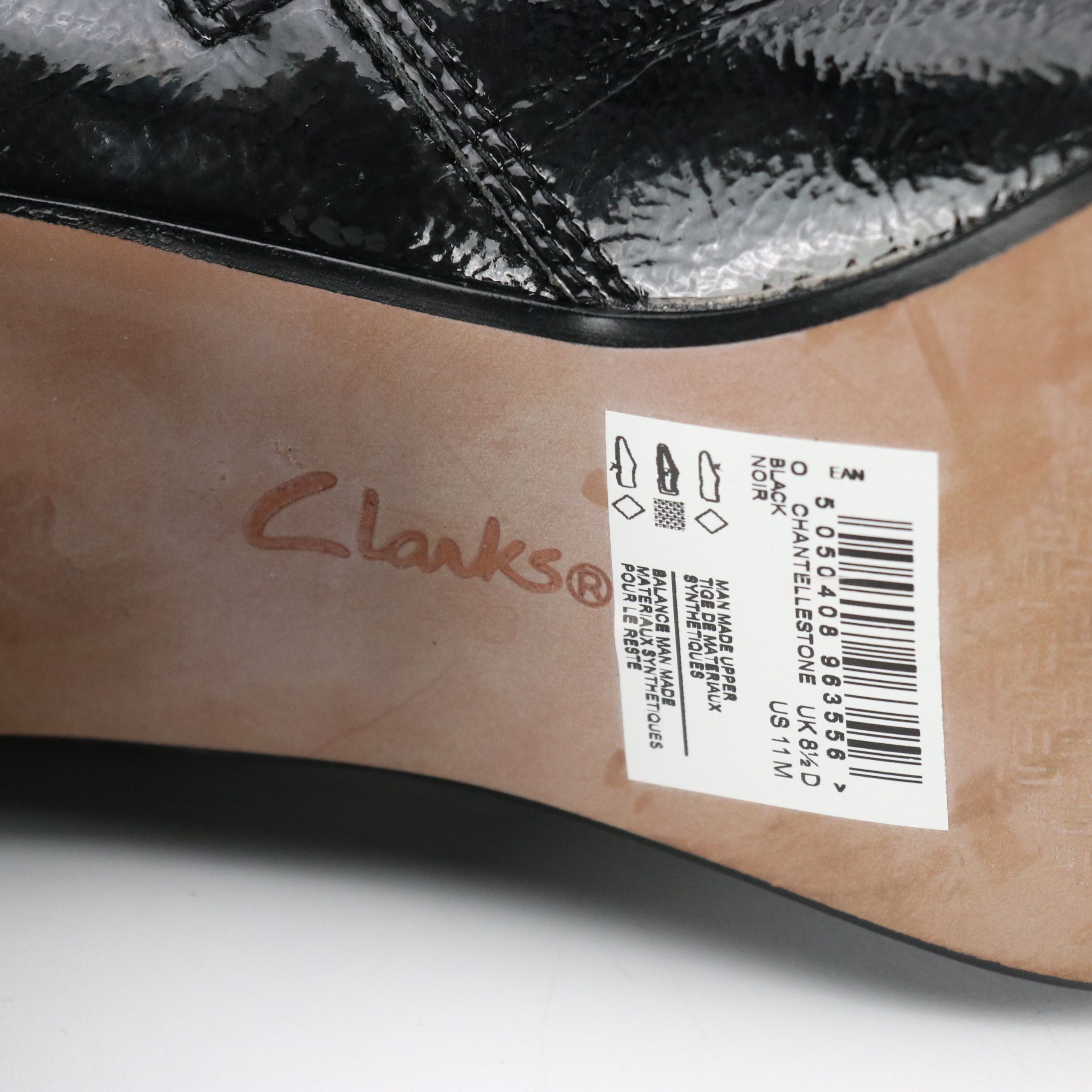 Clarks Chantelle Stone Zip Ankle Boots in Faux Leather