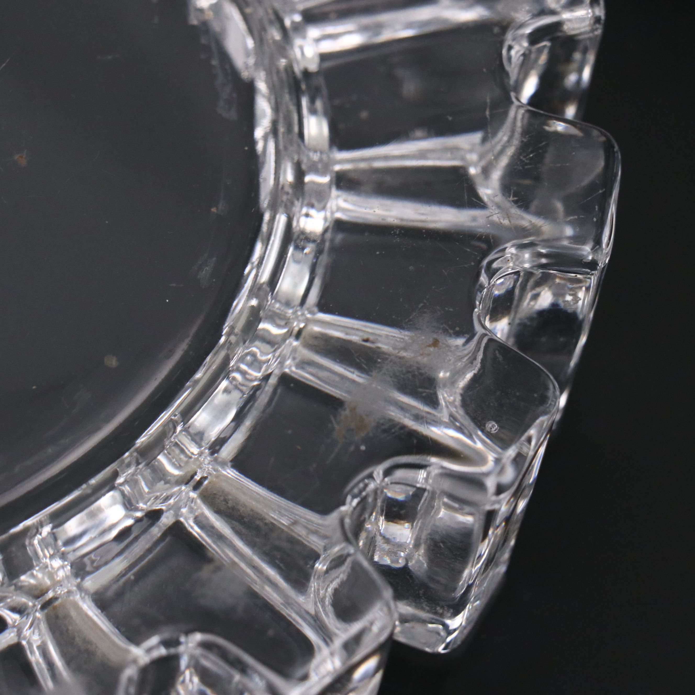 Fostoria Candle Holders with Crystal Speedometer Paperweight and Other Décor