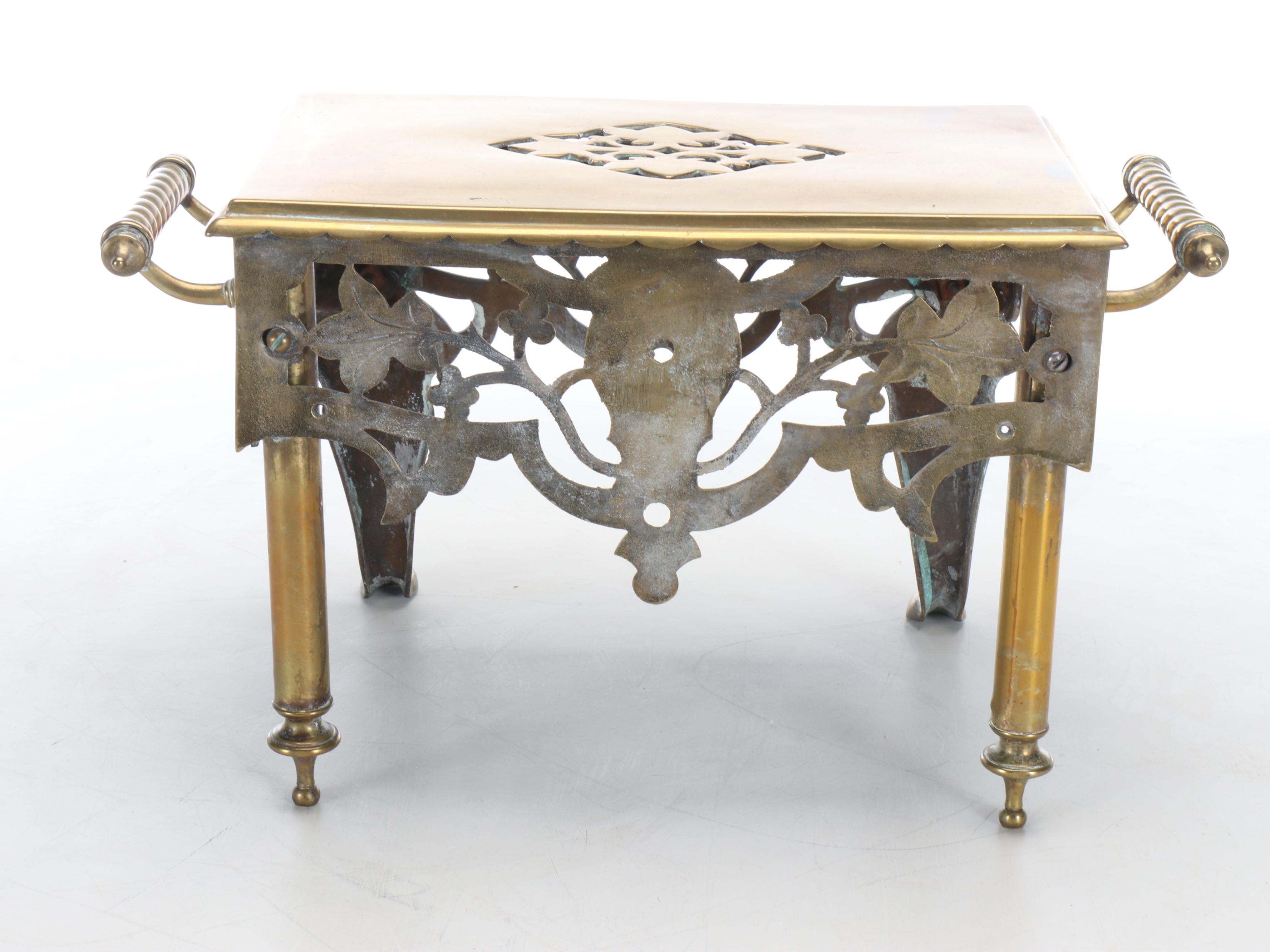 Georgian Style Brass Footman Trivet