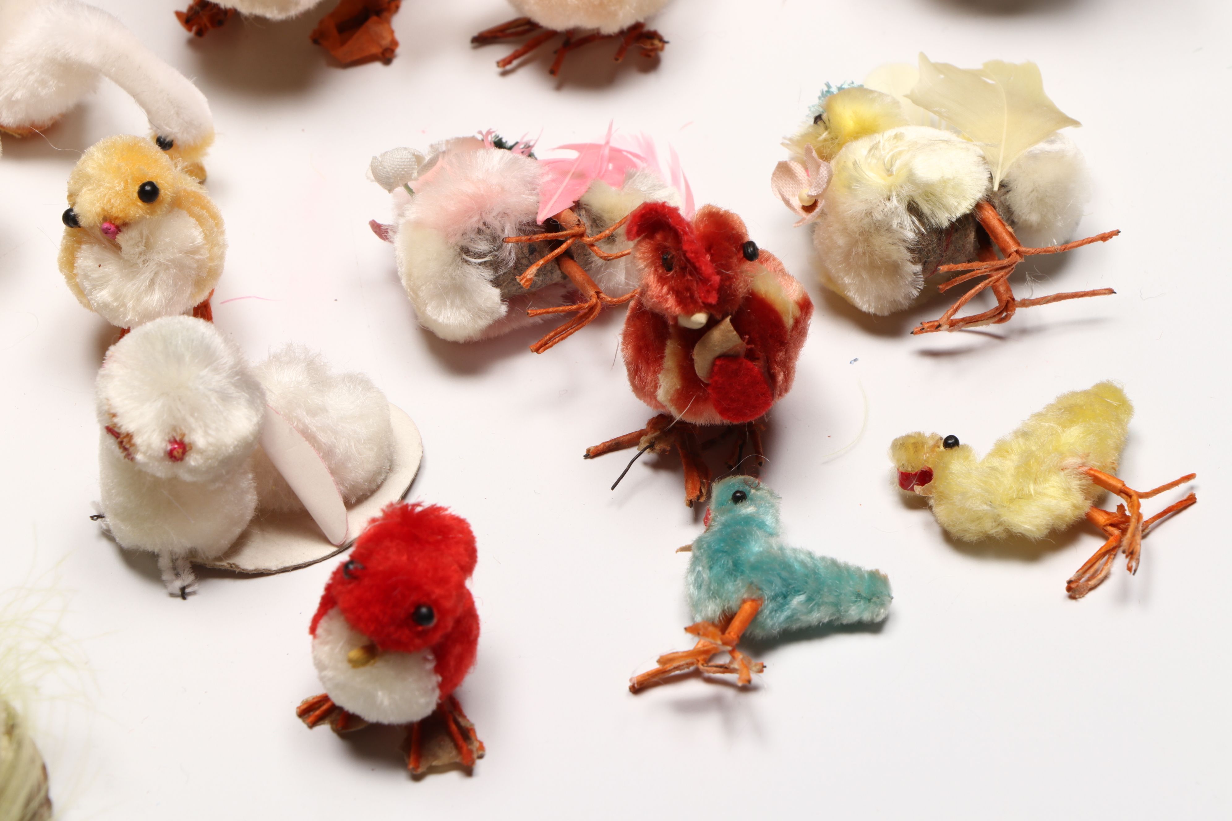 Victorian Style Milk Glass Eggs with Candy Container and Pom Pom Chicks