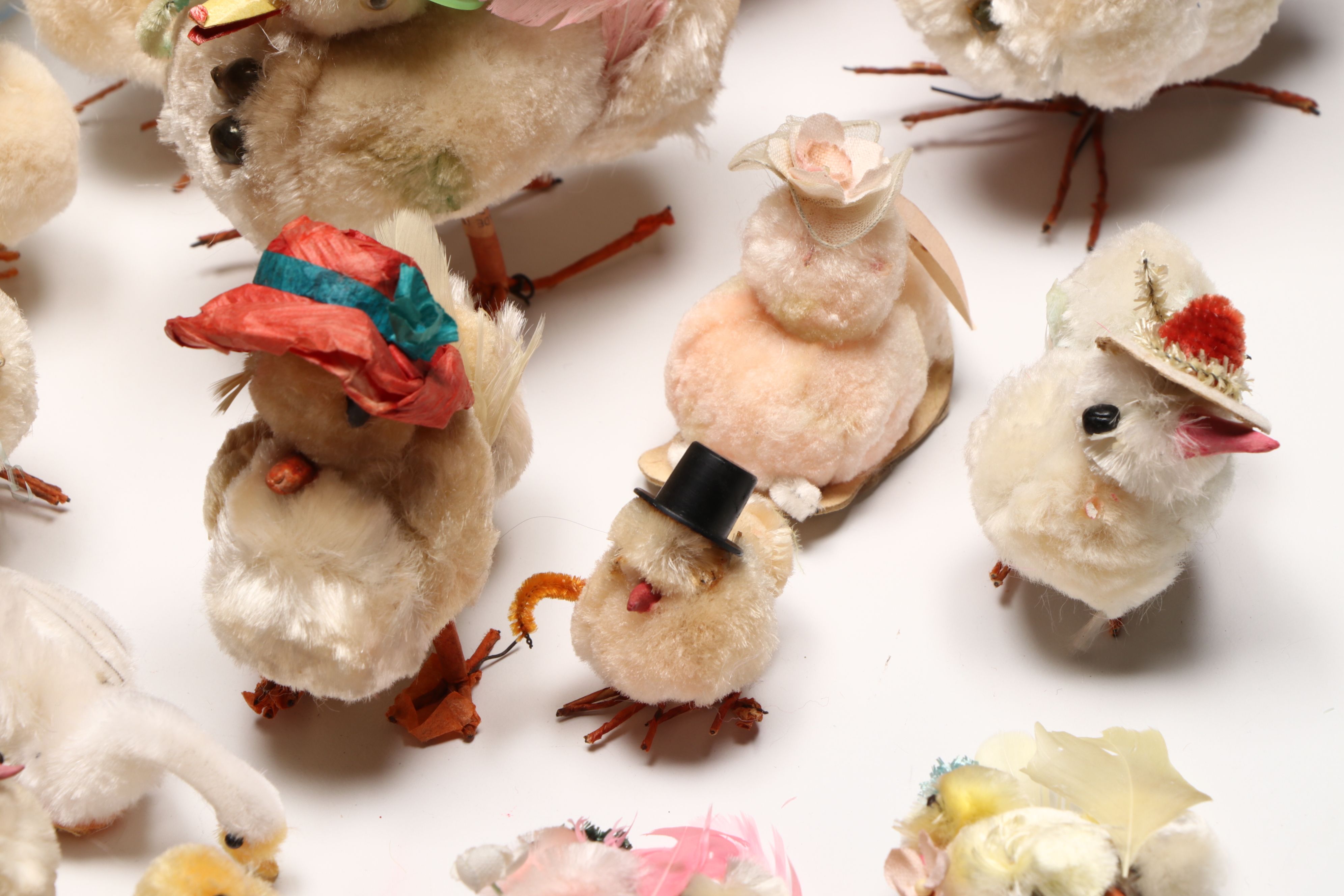 Victorian Style Milk Glass Eggs with Candy Container and Pom Pom Chicks