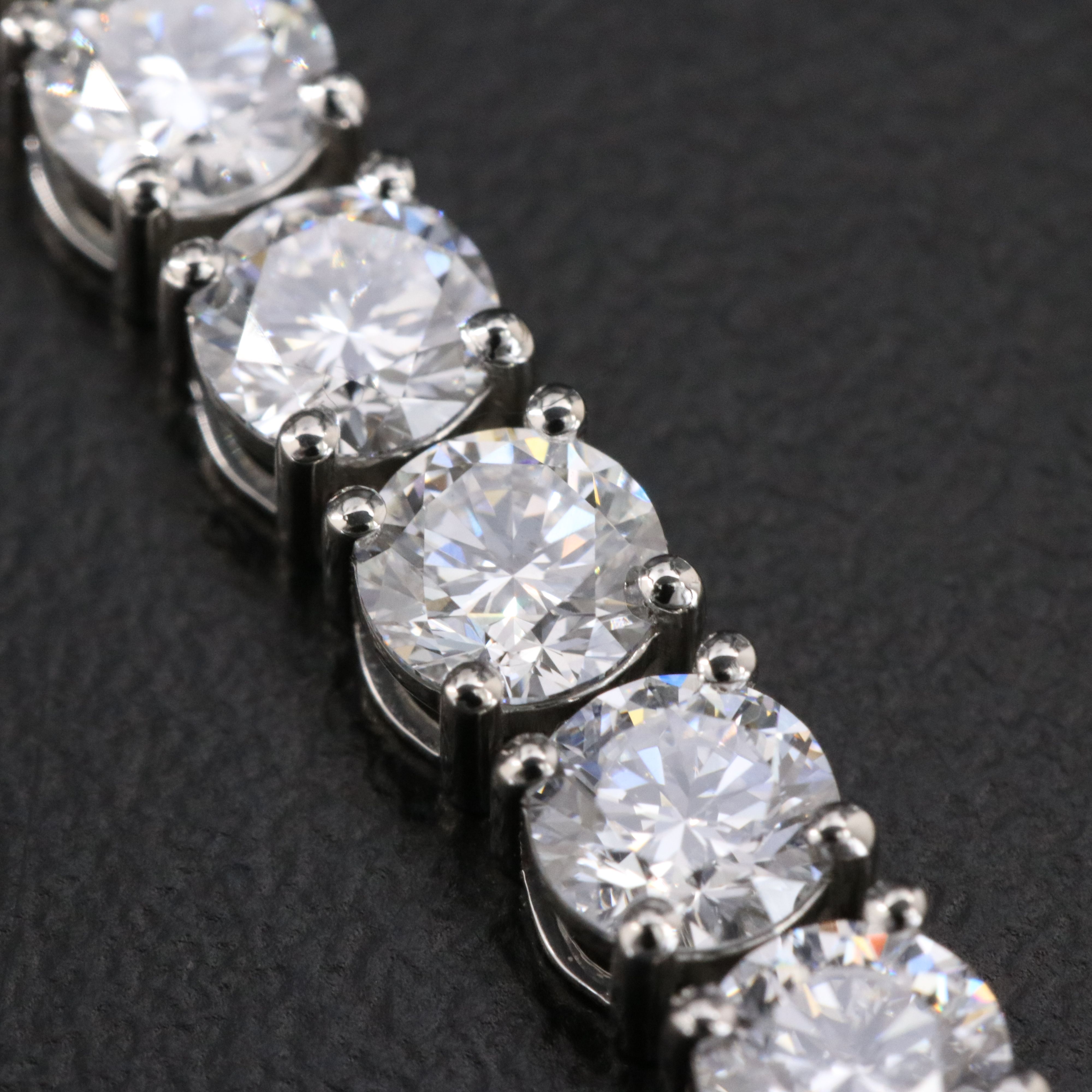 Platinum 13.07 CTW Lab Grown Diamond Line Bracelet