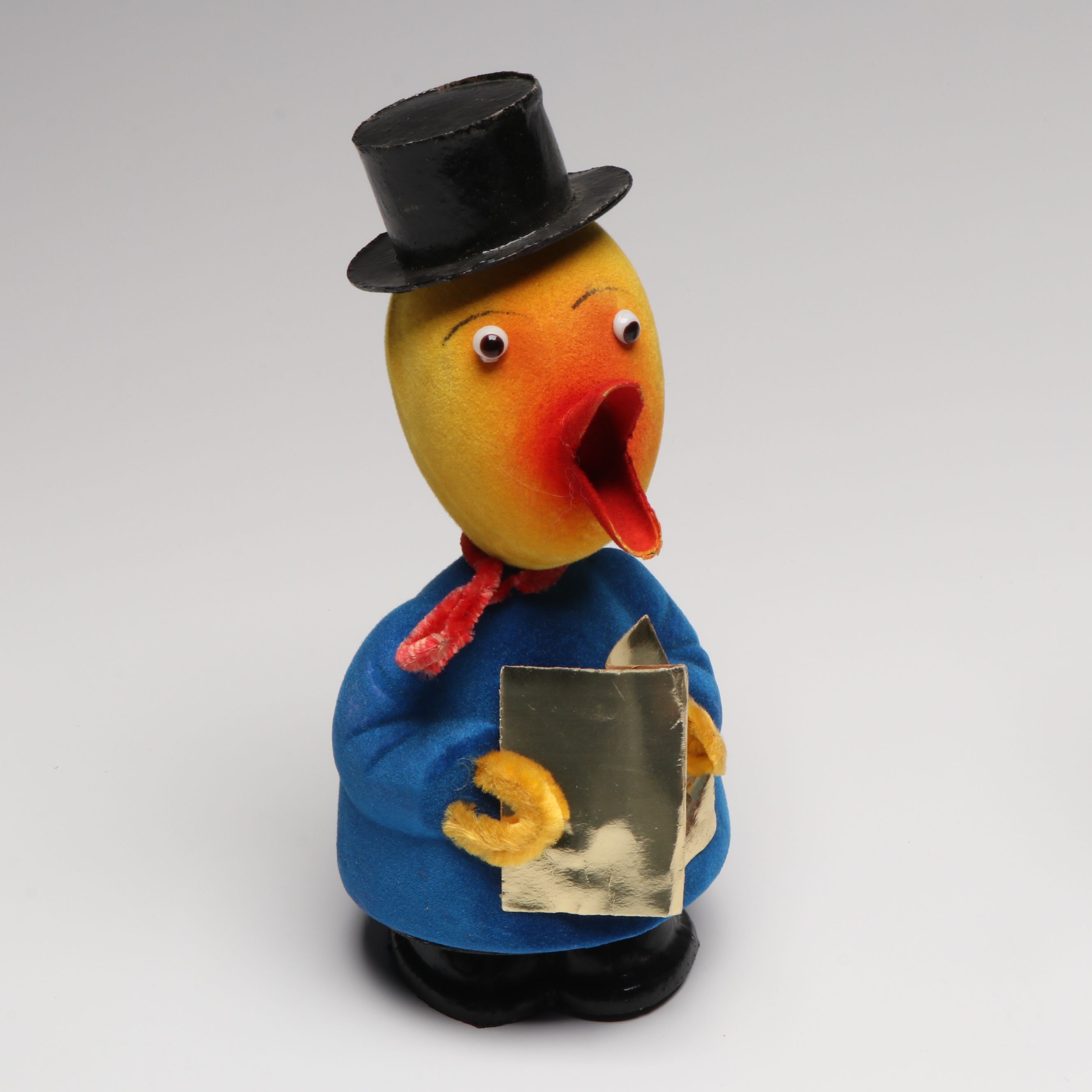 German Flocked Papier-Mâché Candy Containers