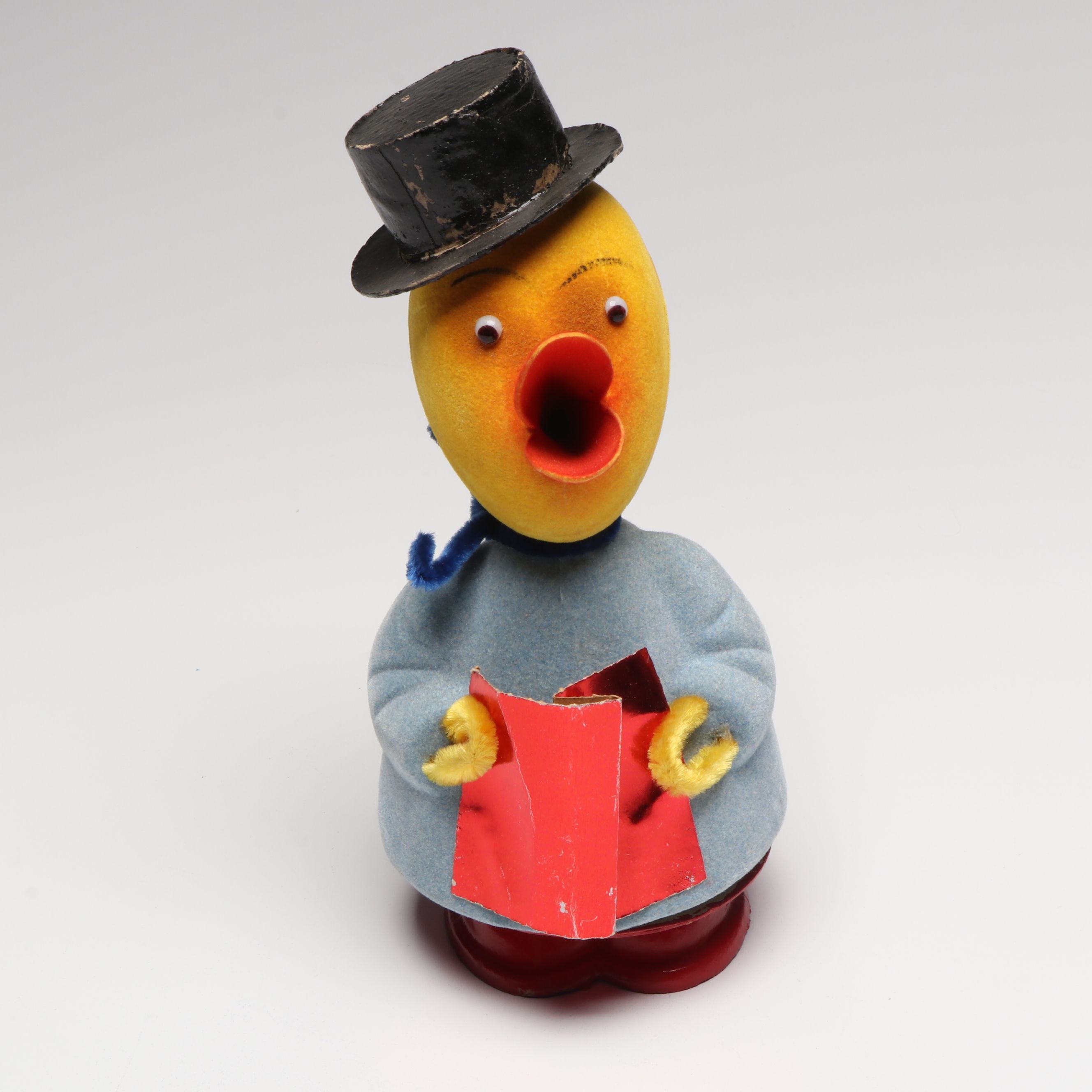 German Flocked Papier-Mâché Candy Containers