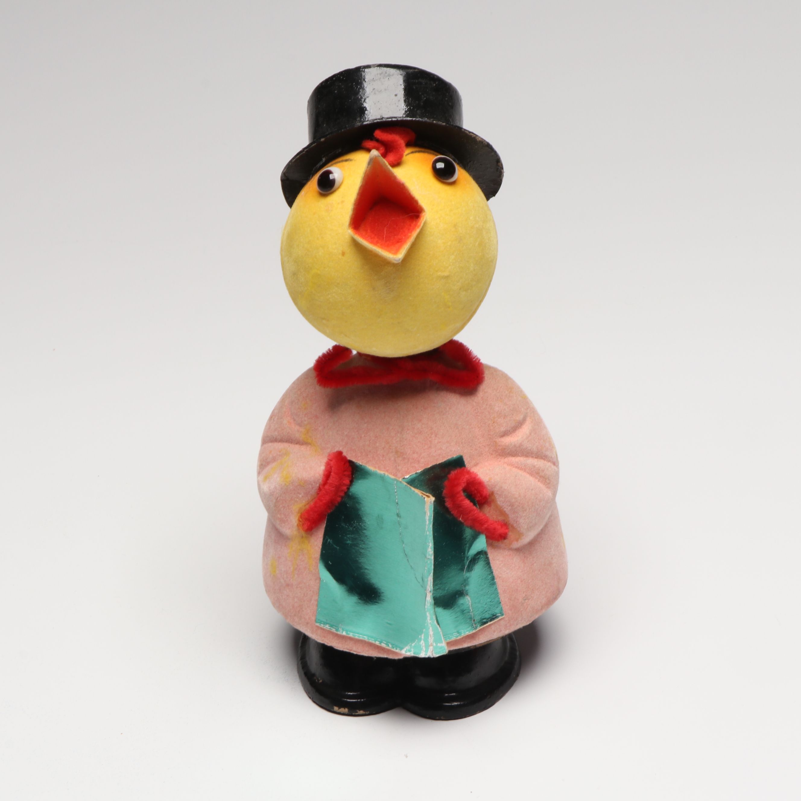 German Flocked Papier-Mâché Candy Containers