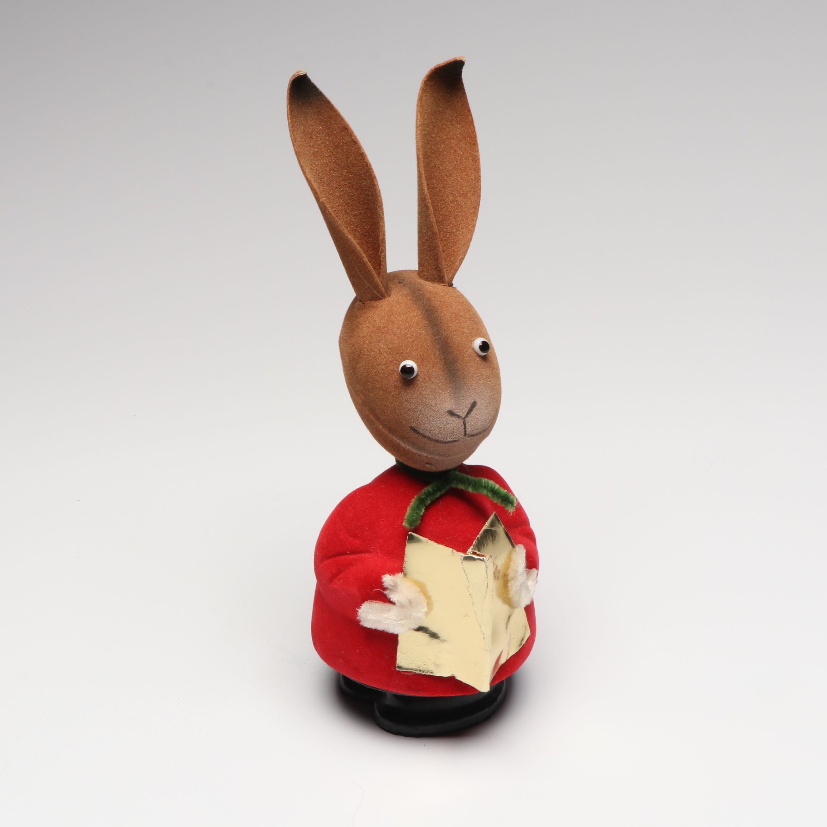 German Flocked Papier-Mâché Candy Containers