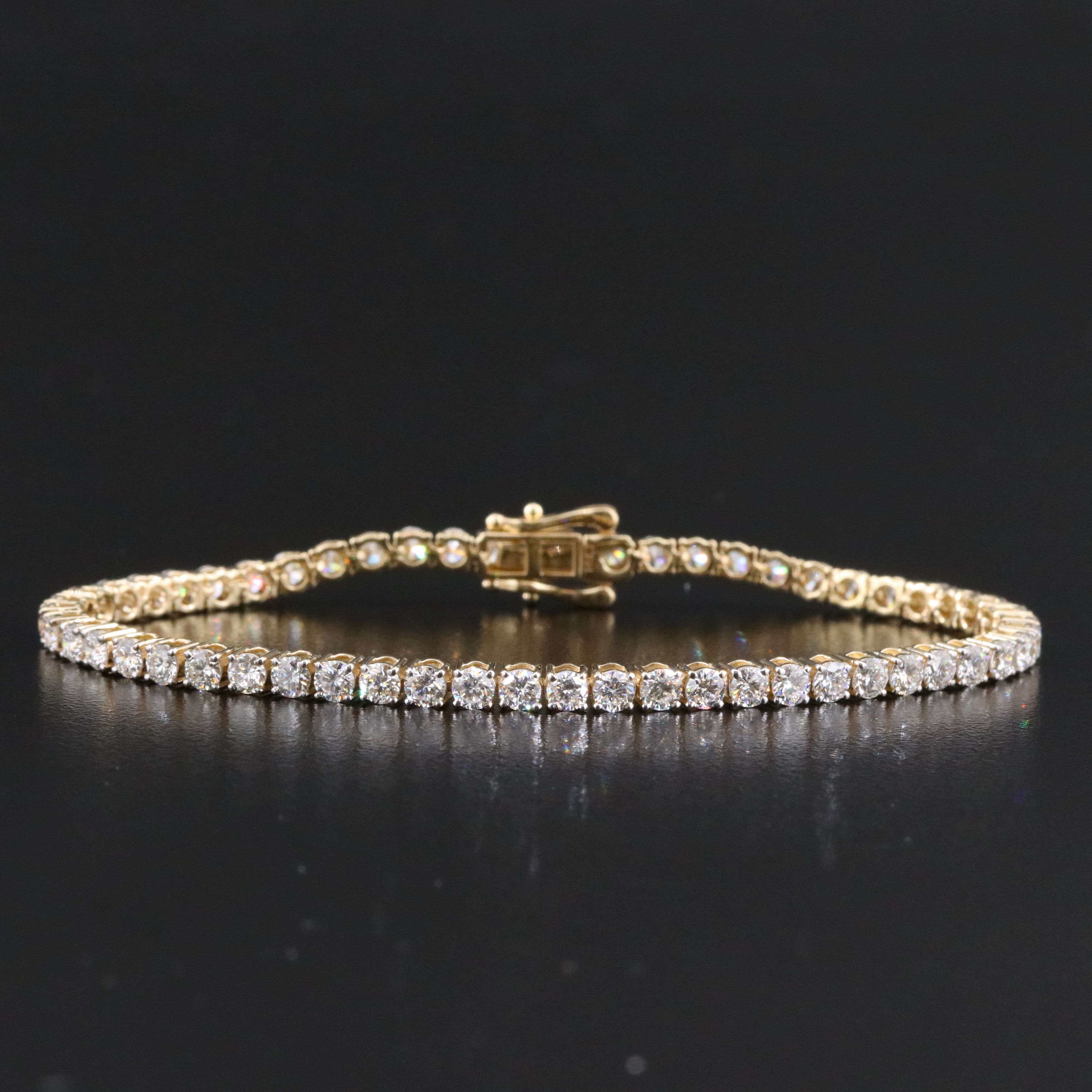 14K 5.26 CTW Lab Grown Diamond Line Bracelet