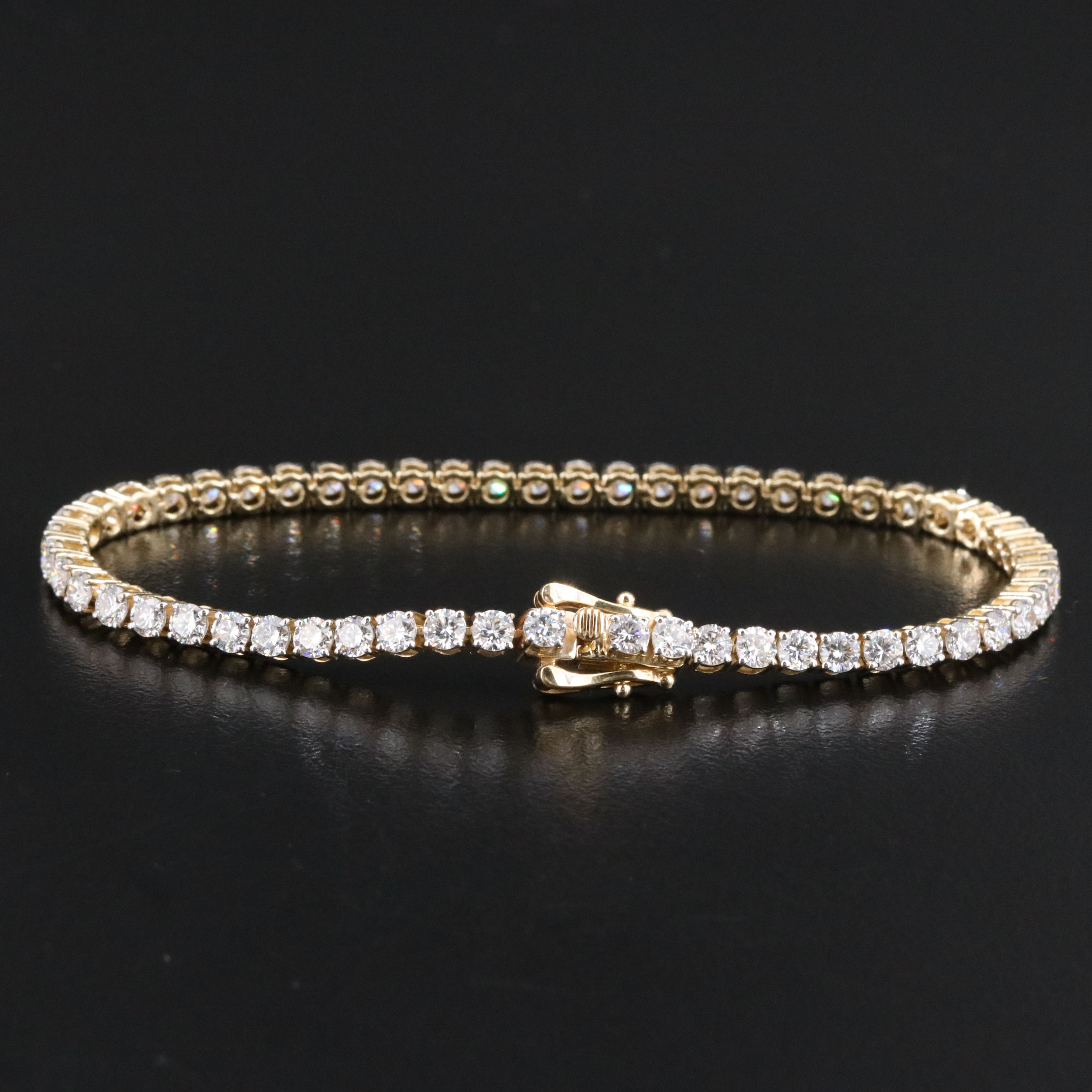 14K 5.26 CTW Lab Grown Diamond Line Bracelet