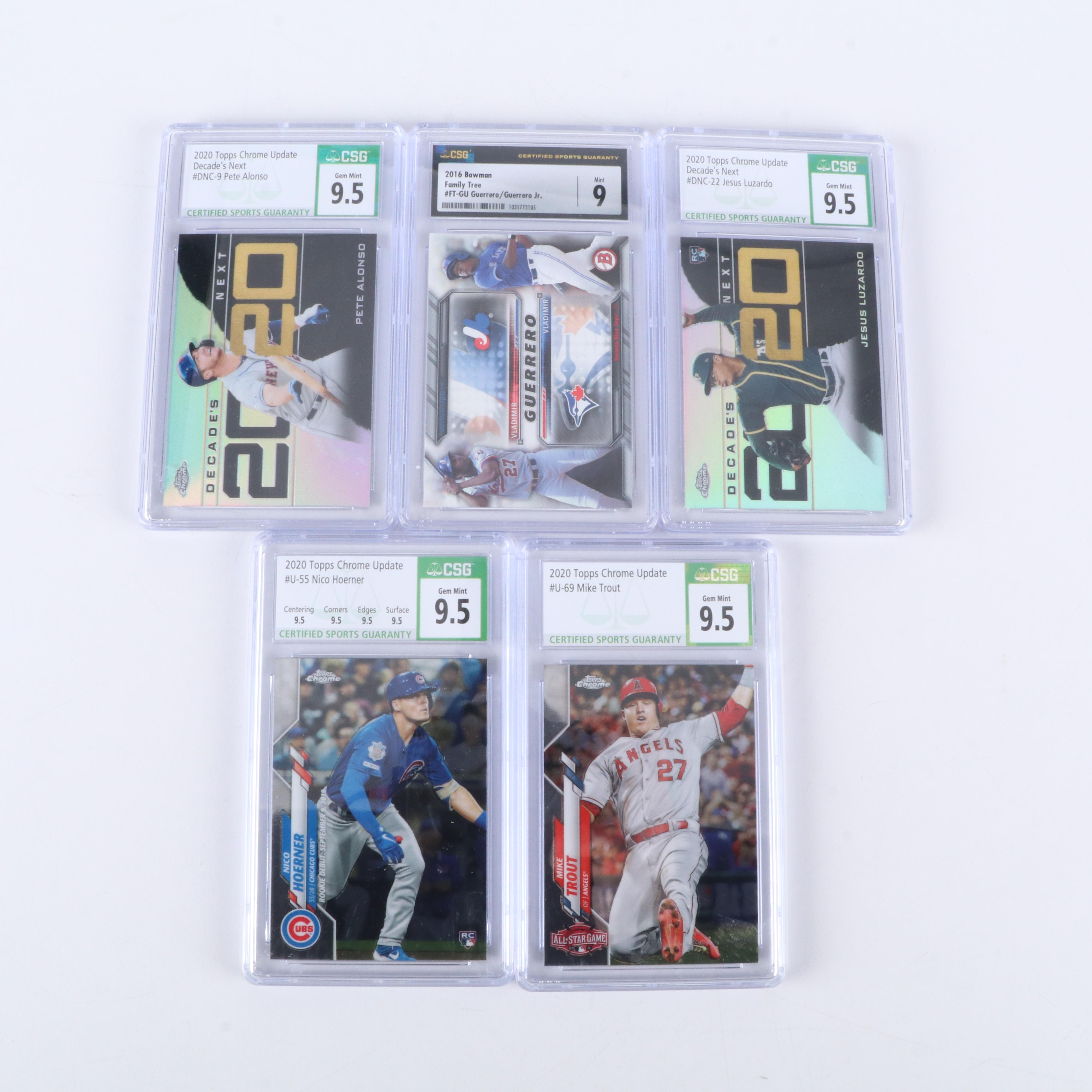 1,000+ Baseball Cards Featuring Graded Trout, Alonso, Guerrero, Hoerner, Luzardo