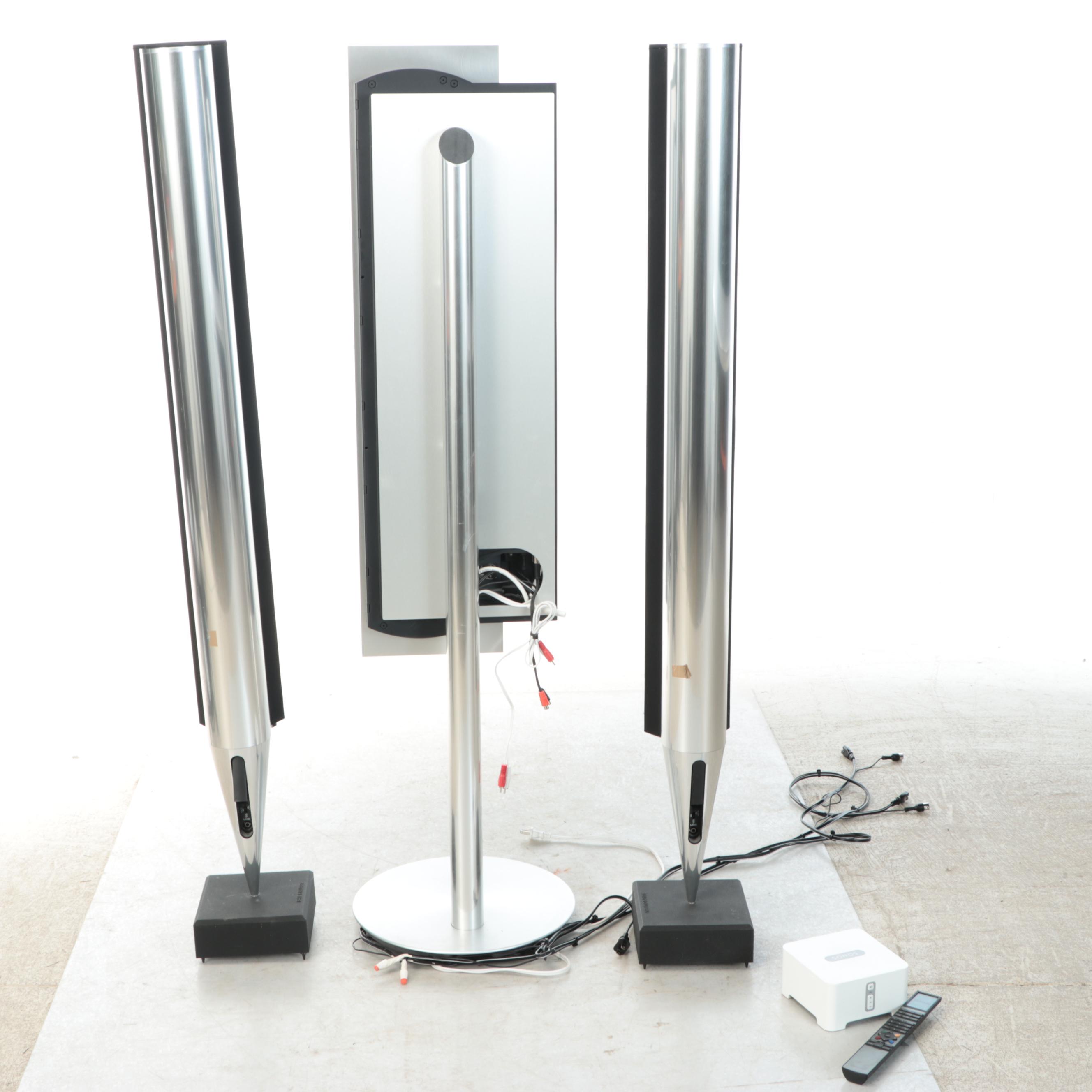 Bang & Olufsen CD Tower Audio Player with Floor Speakers and Sonos Connect