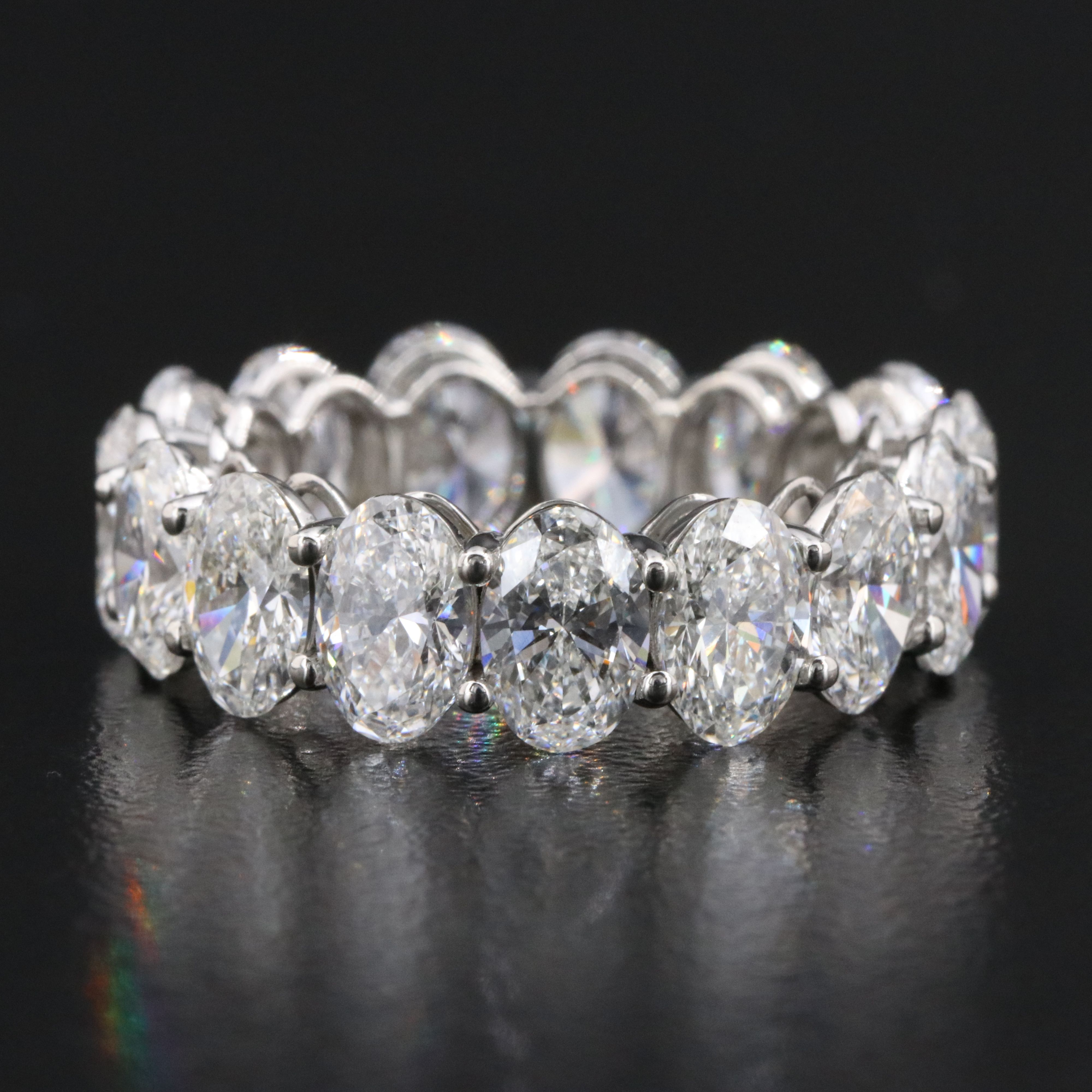 Platinum 10.12 CTW Lab Grown Diamond Eternity Band