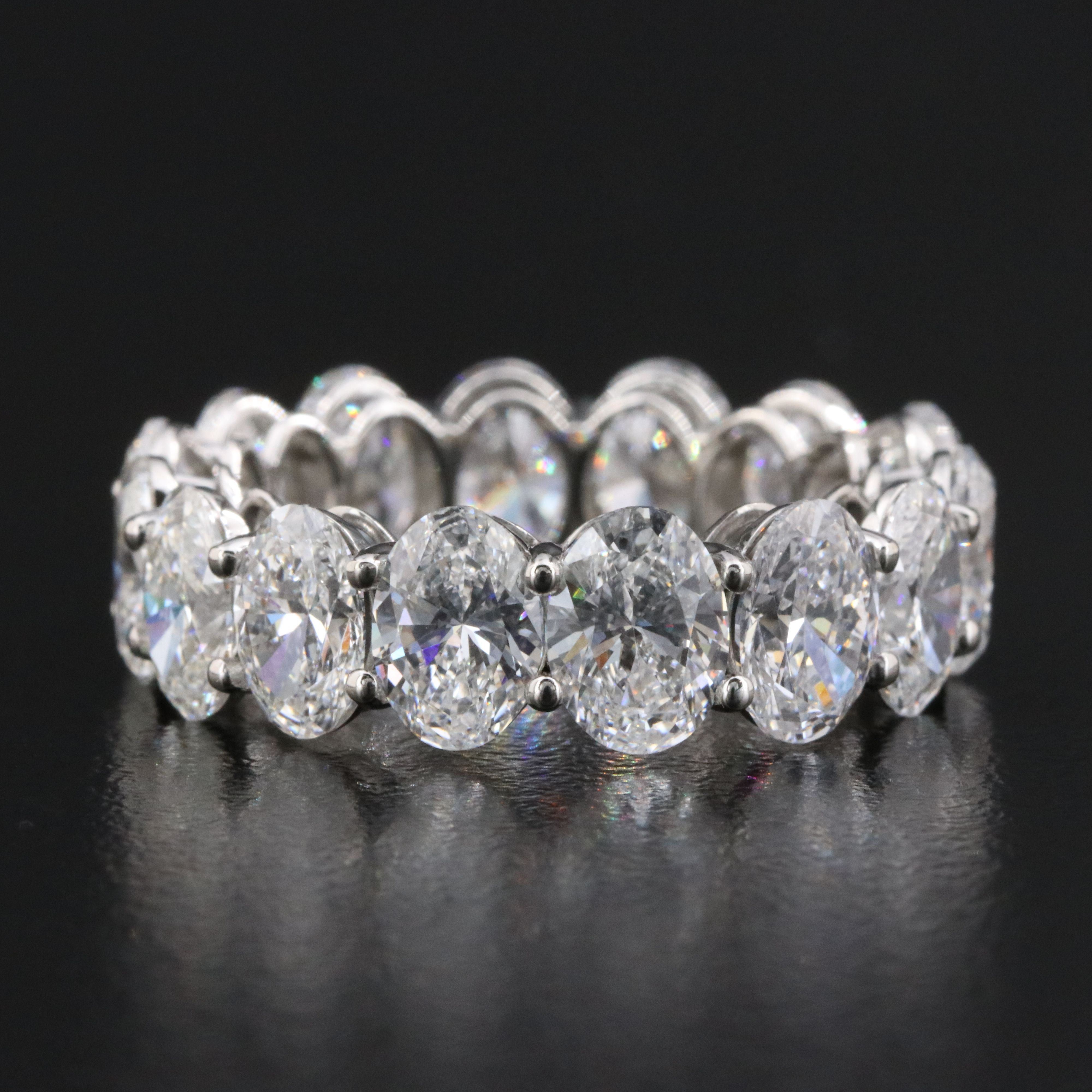 Platinum 10.12 CTW Lab Grown Diamond Eternity Band