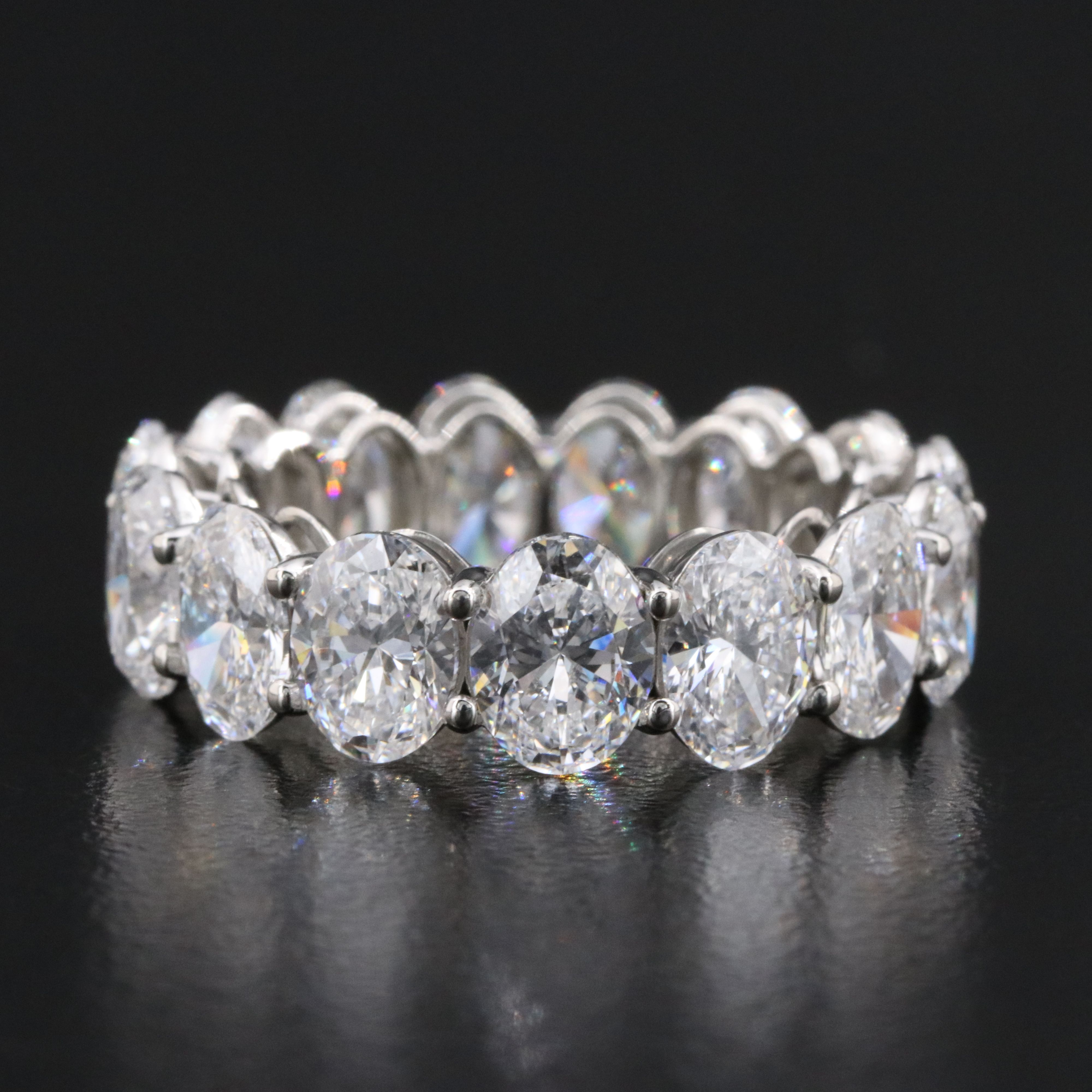 Platinum 10.12 CTW Lab Grown Diamond Eternity Band