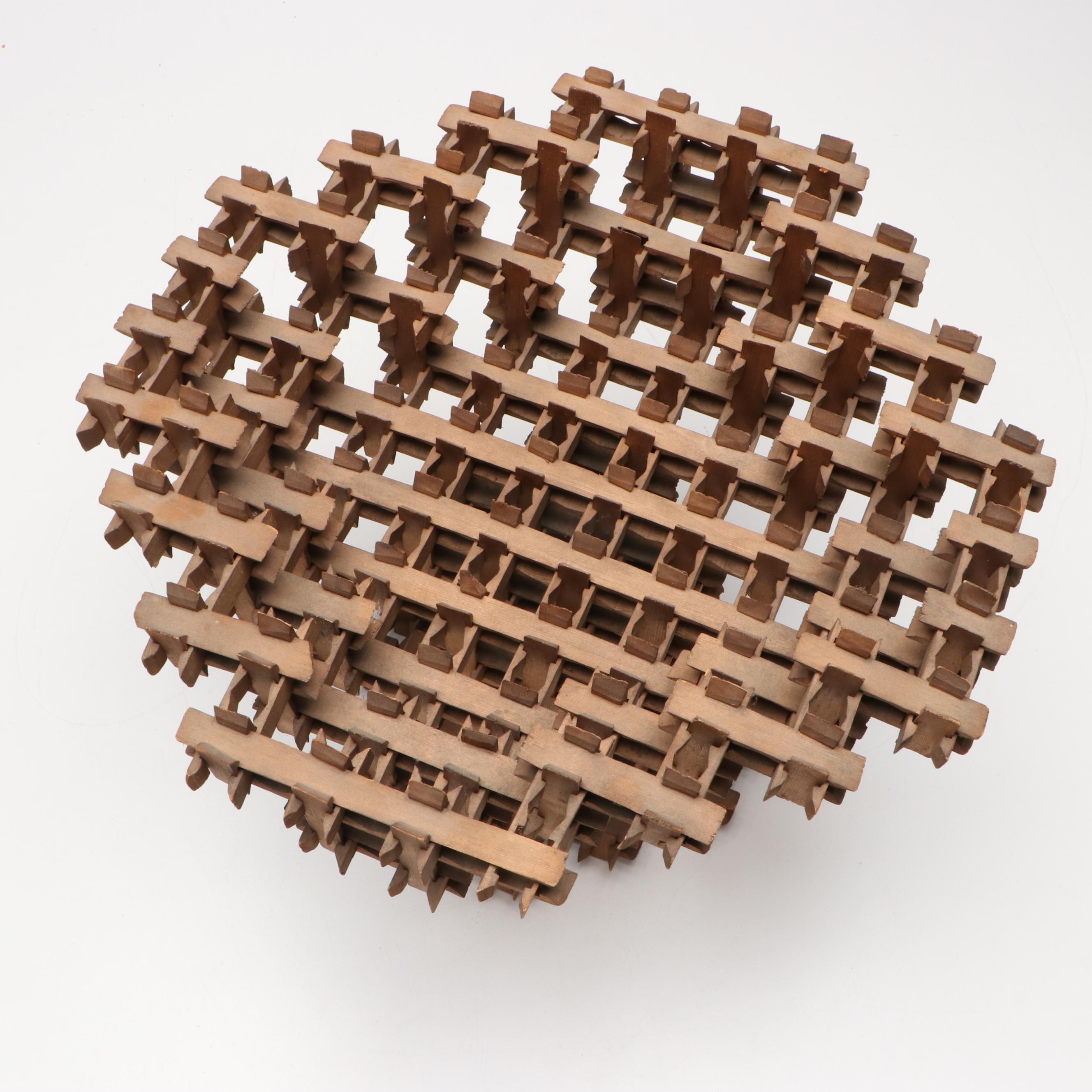 Handcrafted "Crown of Thorns" Tramp Art Compote